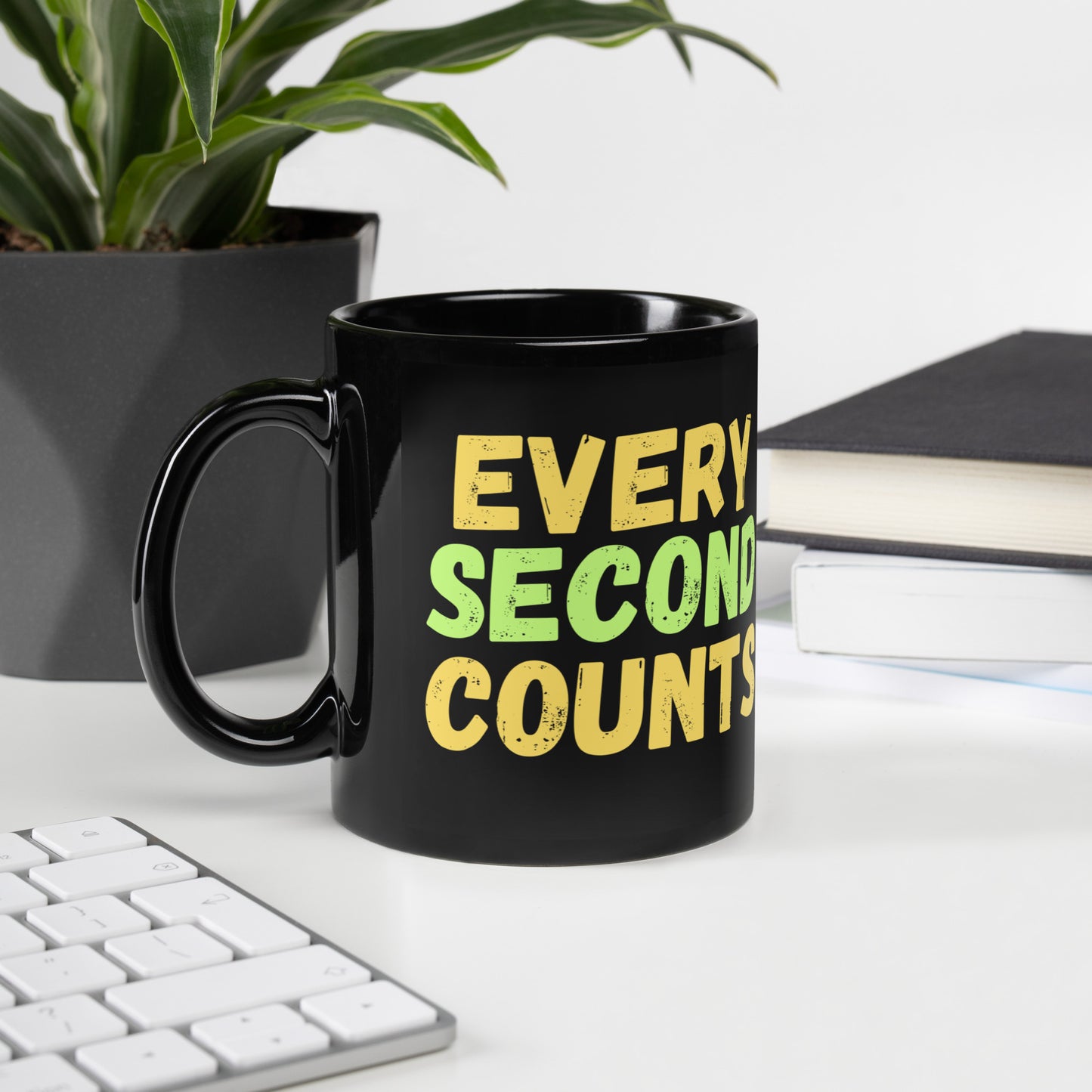 Every-Second-Count - Black Glossy Mug