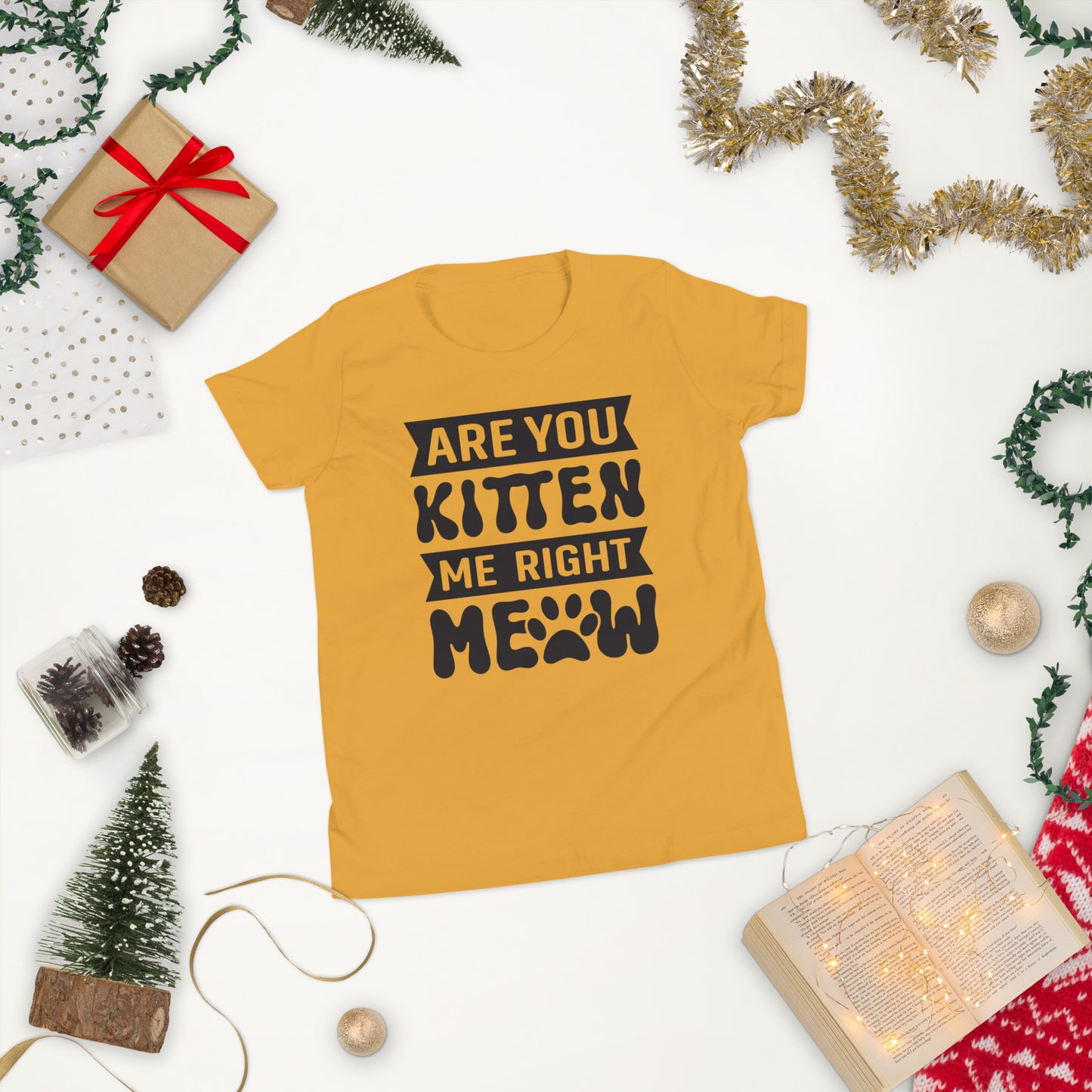 Are Kitten Me Right Meow - Youth Short Sleeve T-Shirt