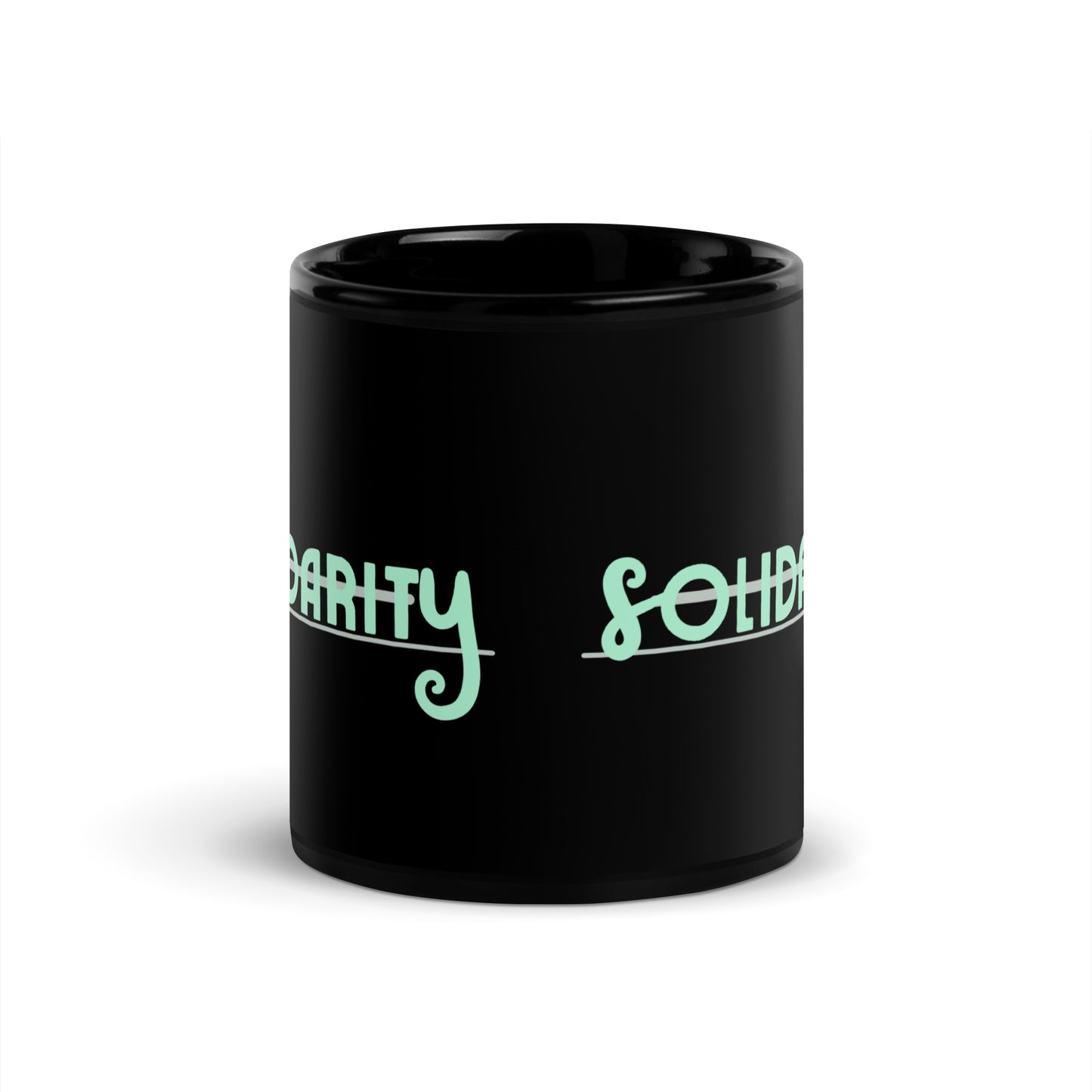 SOLIDARITY - Black Glossy Mug