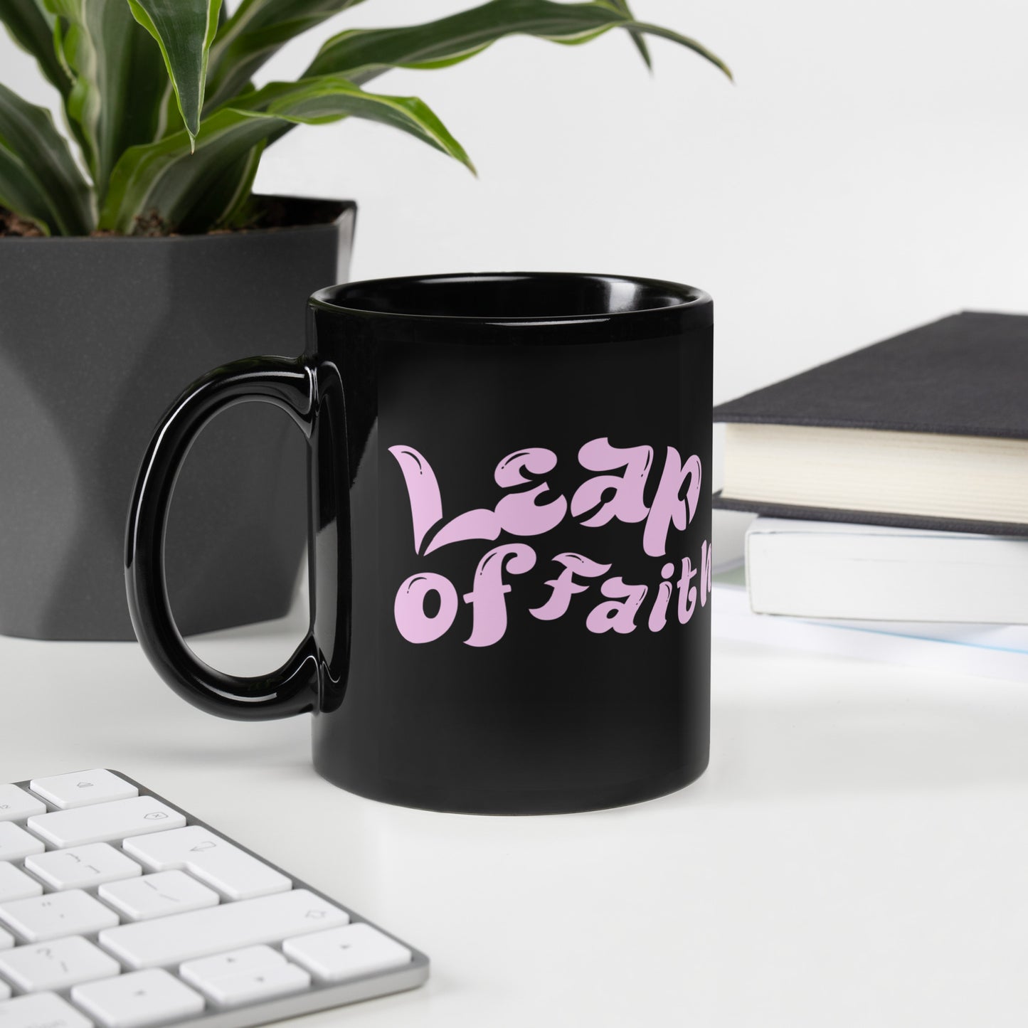 Leap-Of-Faith - Black Glossy Mug