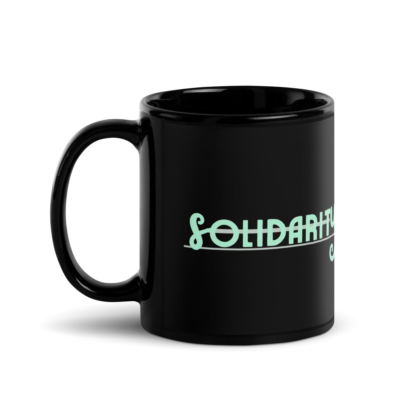 SOLIDARITY - Black Glossy Mug