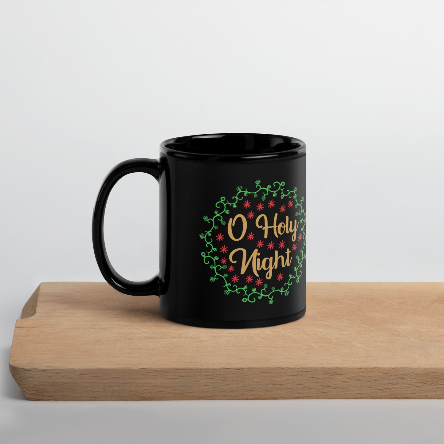 O Holy Night - Black Glossy Mug