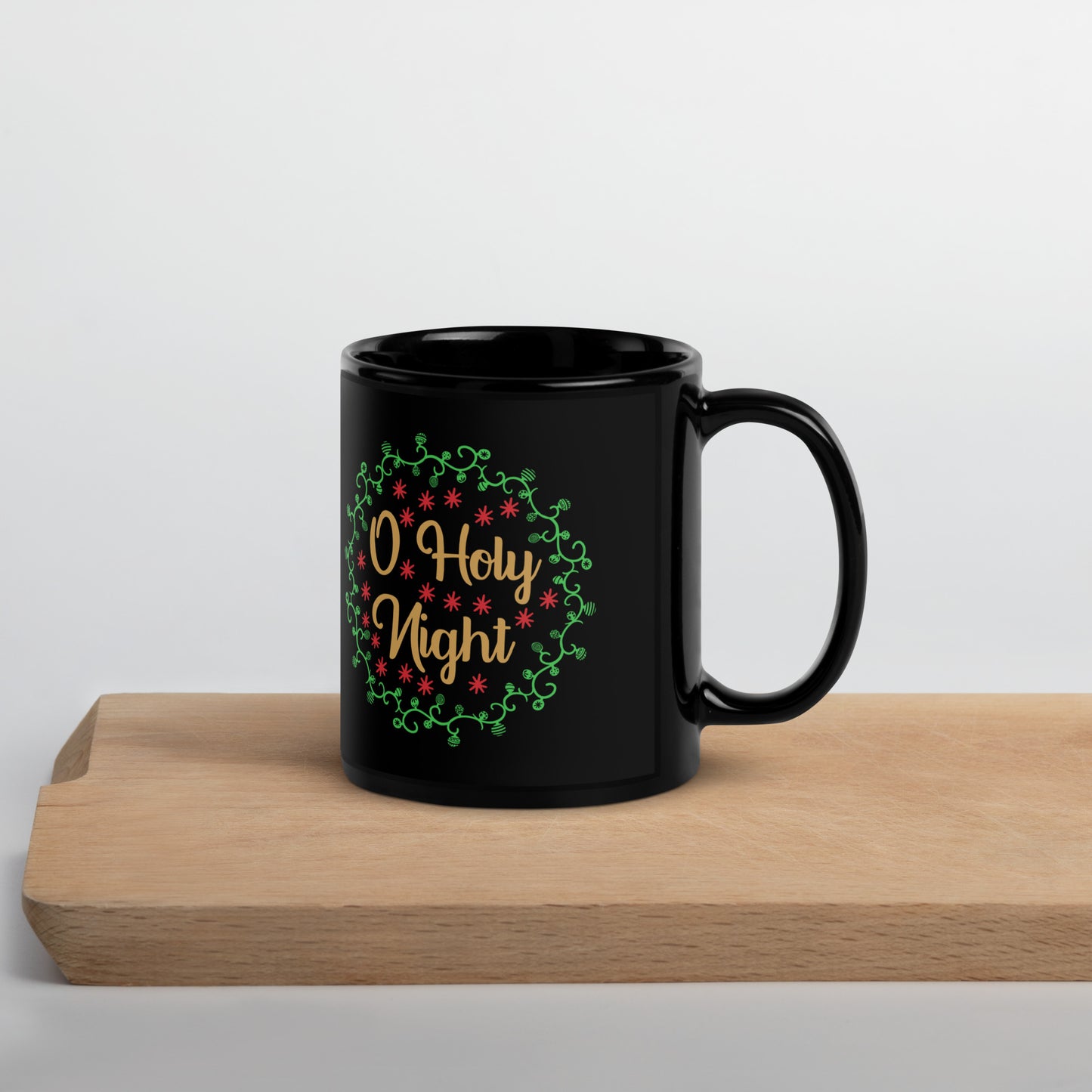 O Holy Night - Black Glossy Mug