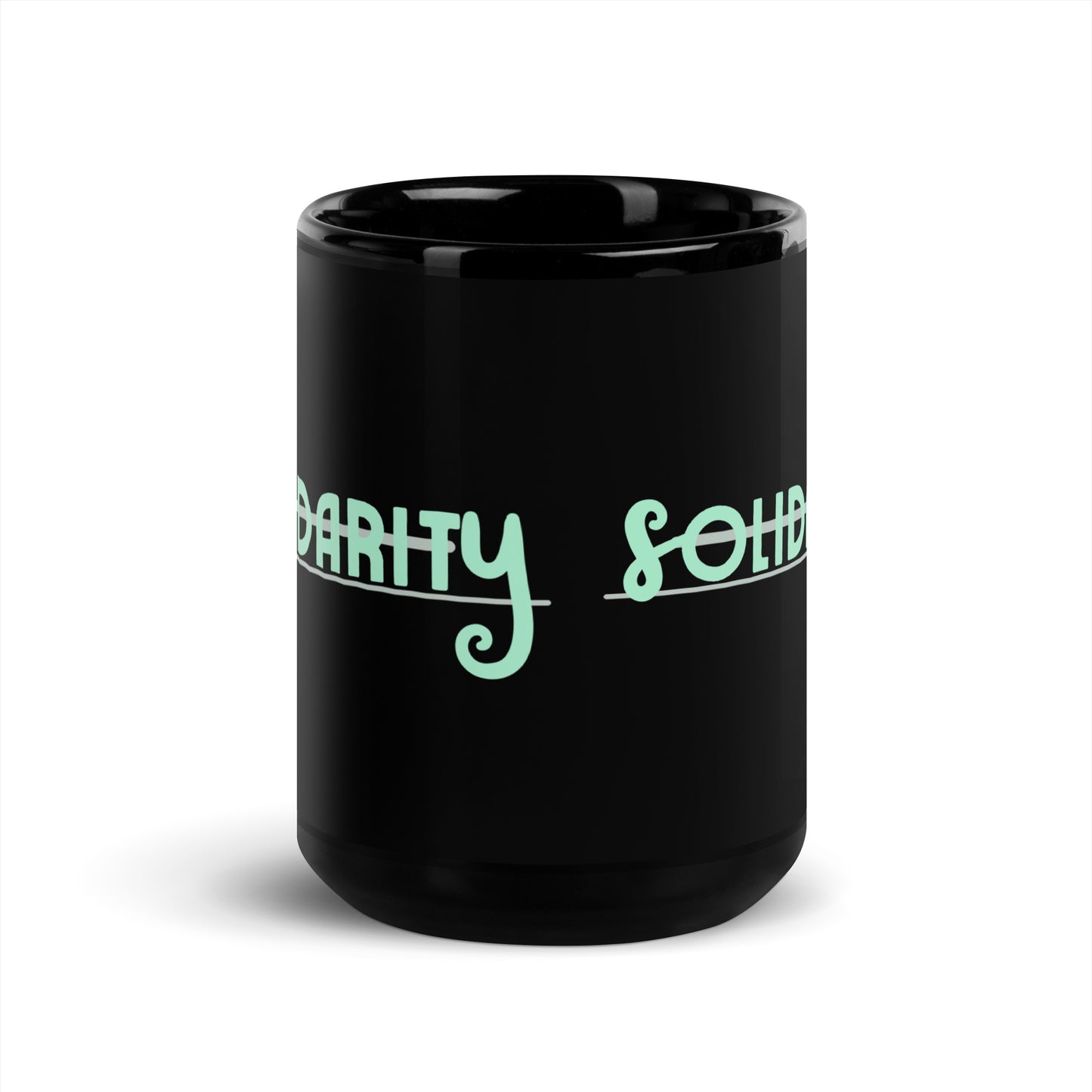 SOLIDARITY - Black Glossy Mug