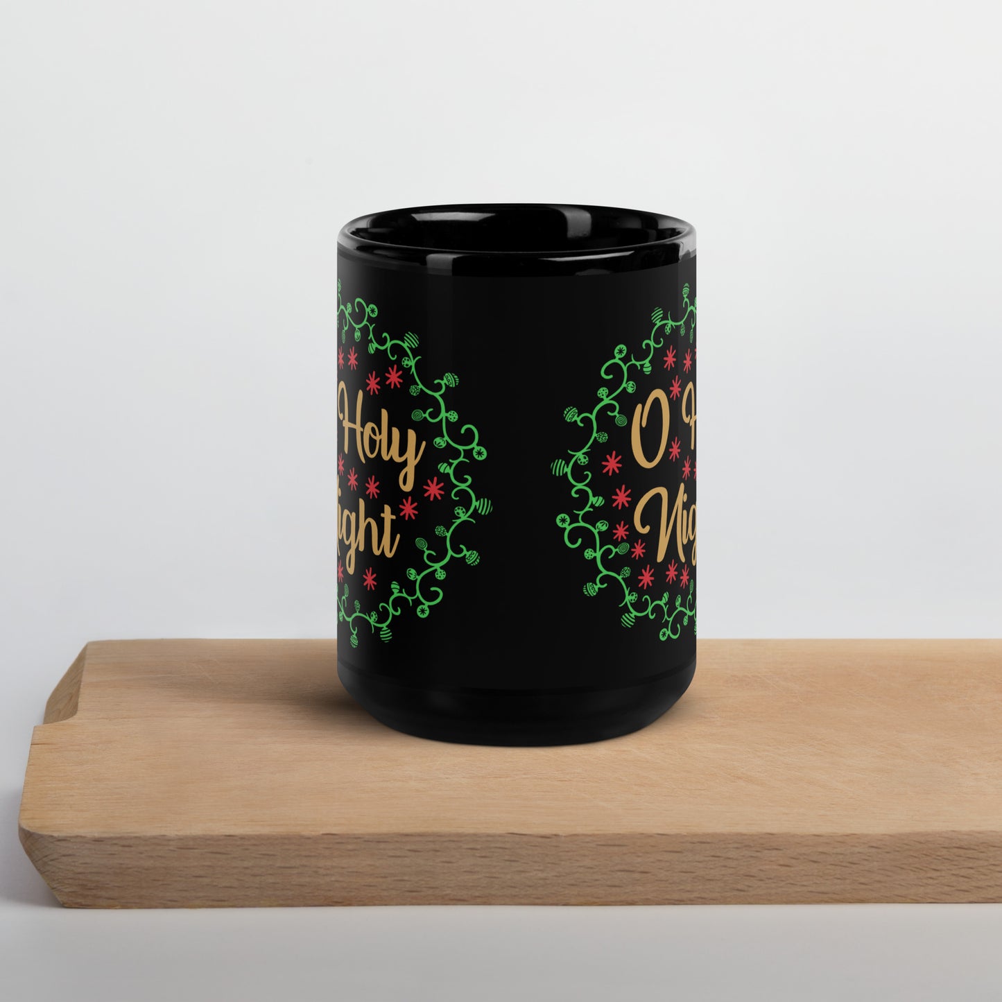 O Holy Night - Black Glossy Mug