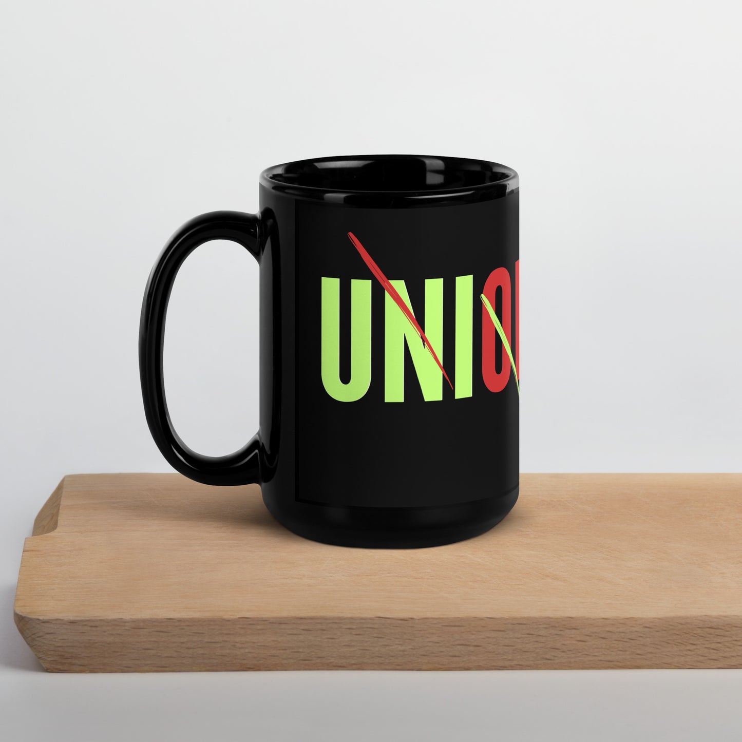 UNION - Black Glossy Mug