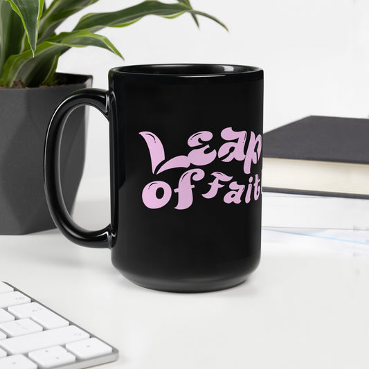 Leap-Of-Faith - Black Glossy Mug