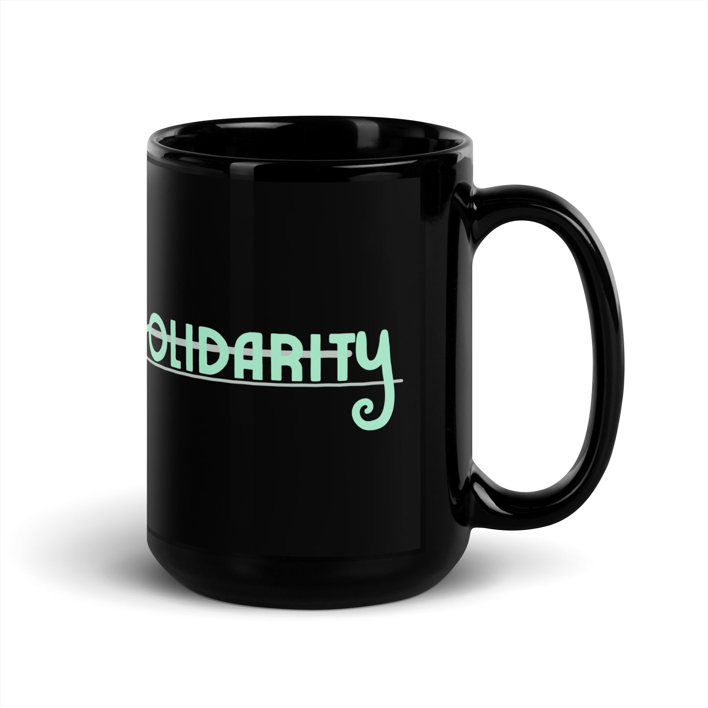 SOLIDARITY - Black Glossy Mug