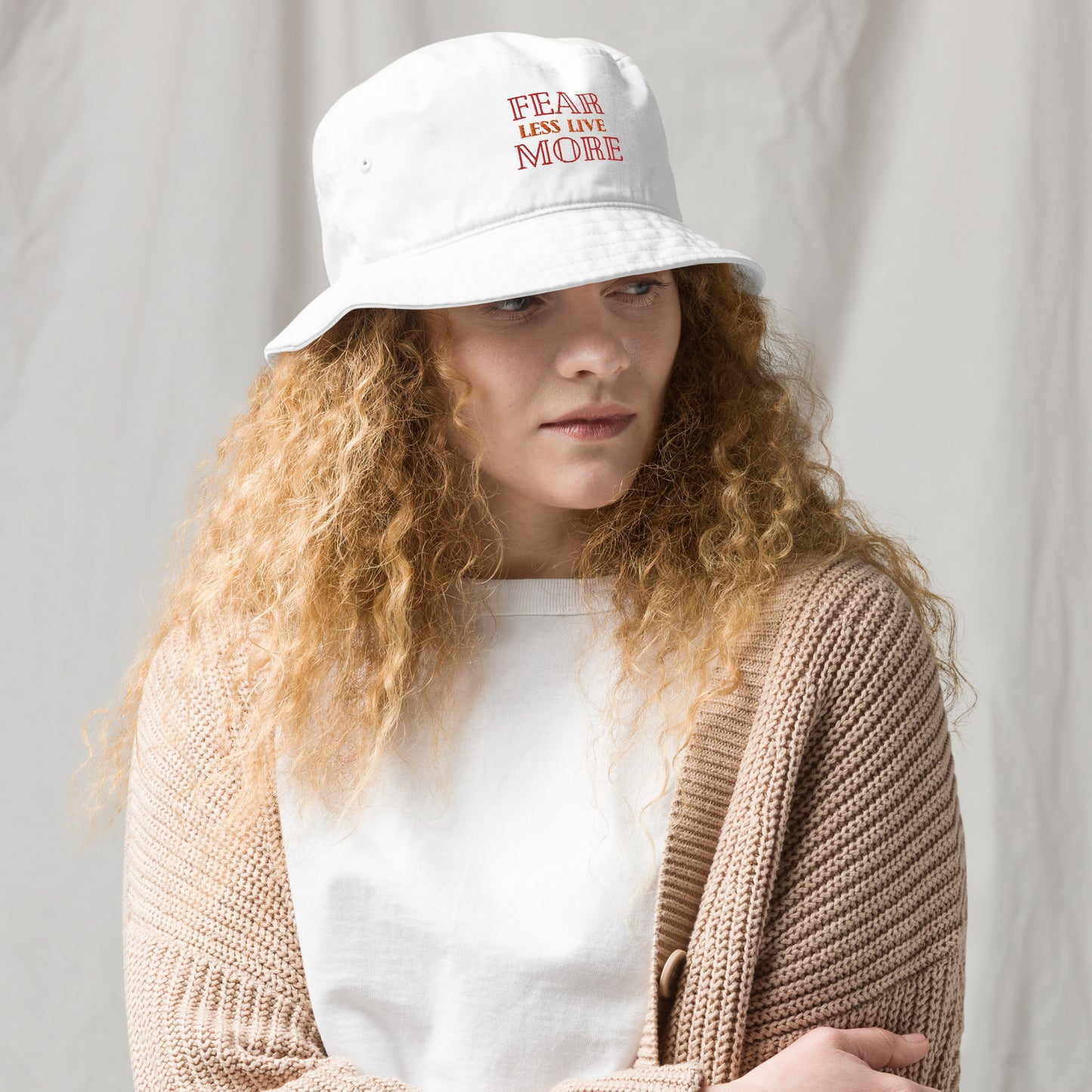 Fear-Less-Live-More - Organic bucket hat