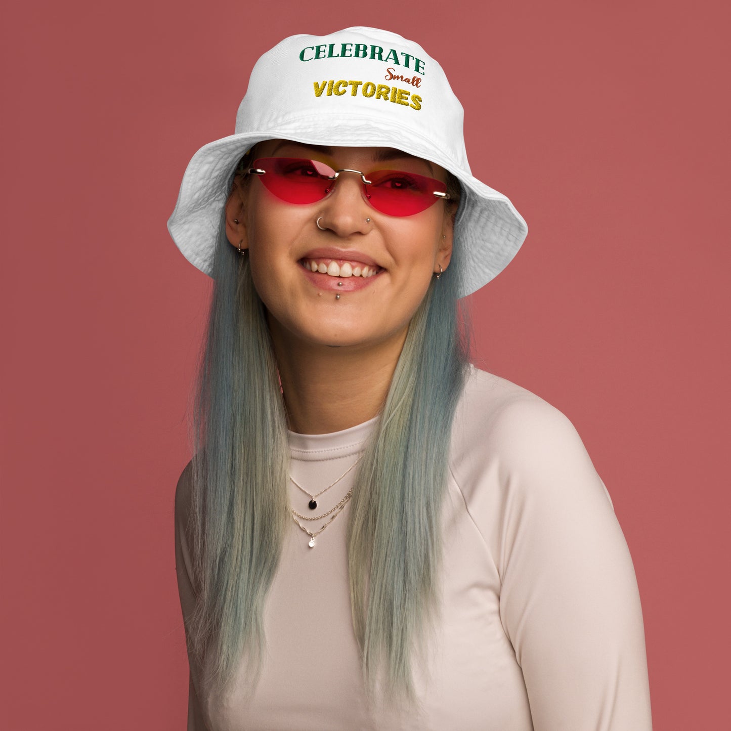 Celebrate-Small-Victories - Organic bucket hat