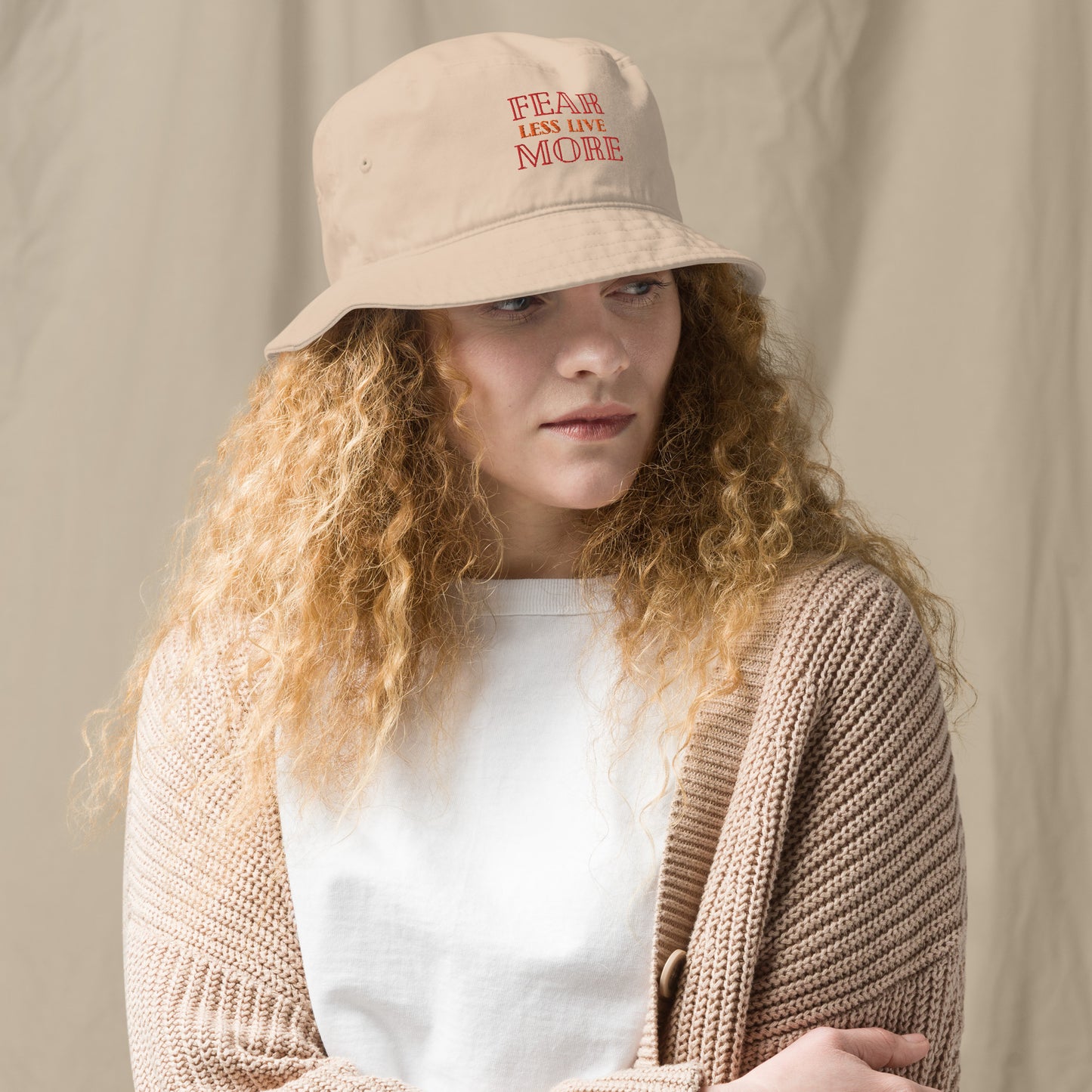 Fear-Less-Live-More - Organic bucket hat