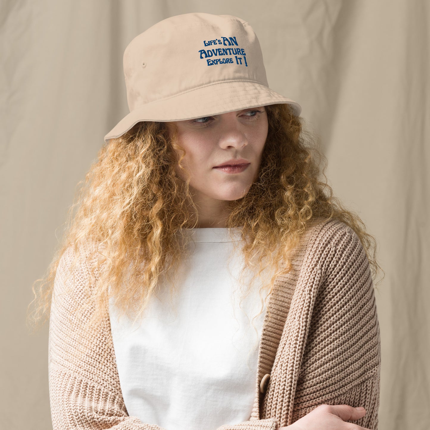 Life's-An-Adventure-Explore-It - Organic bucket hat