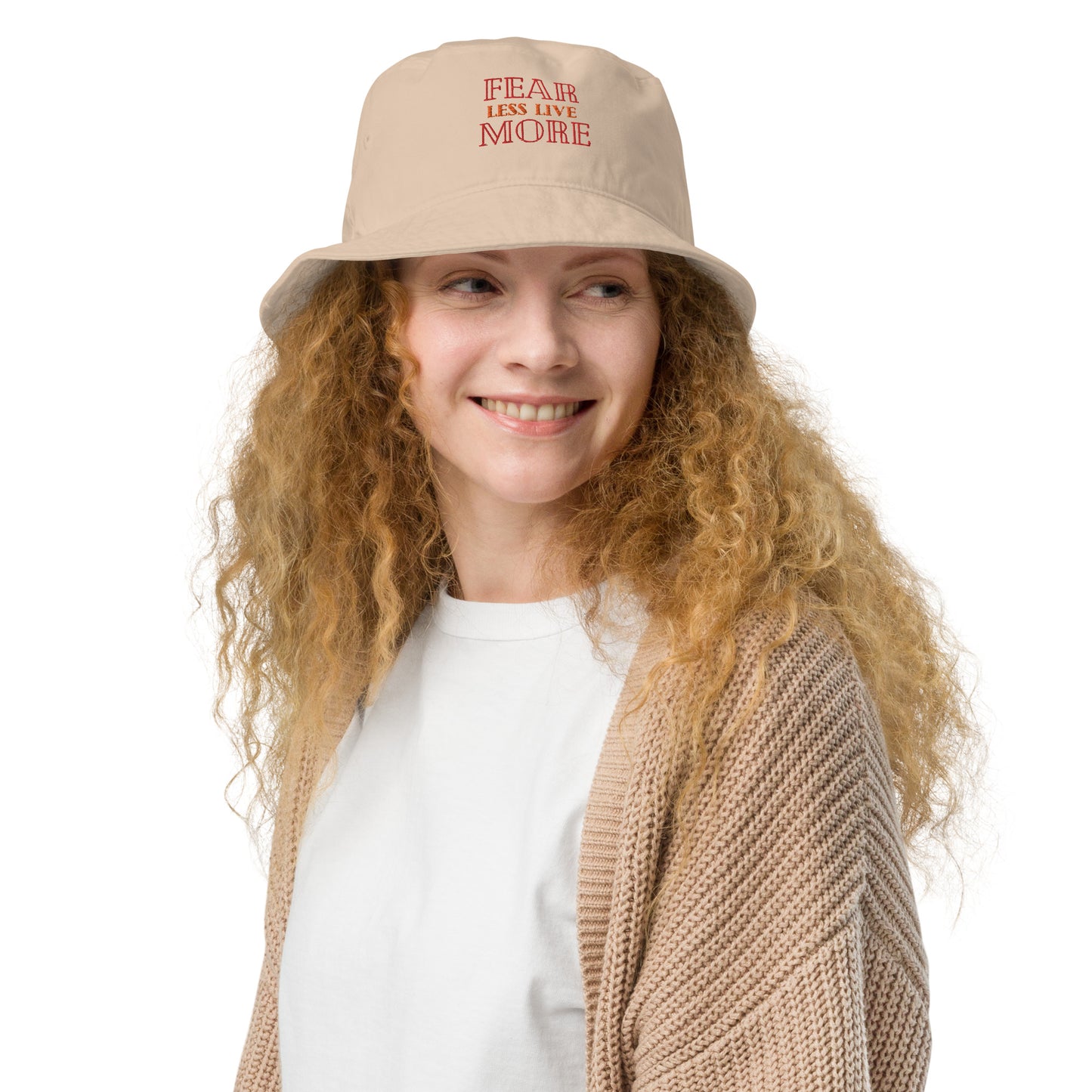 Fear-Less-Live-More - Organic bucket hat