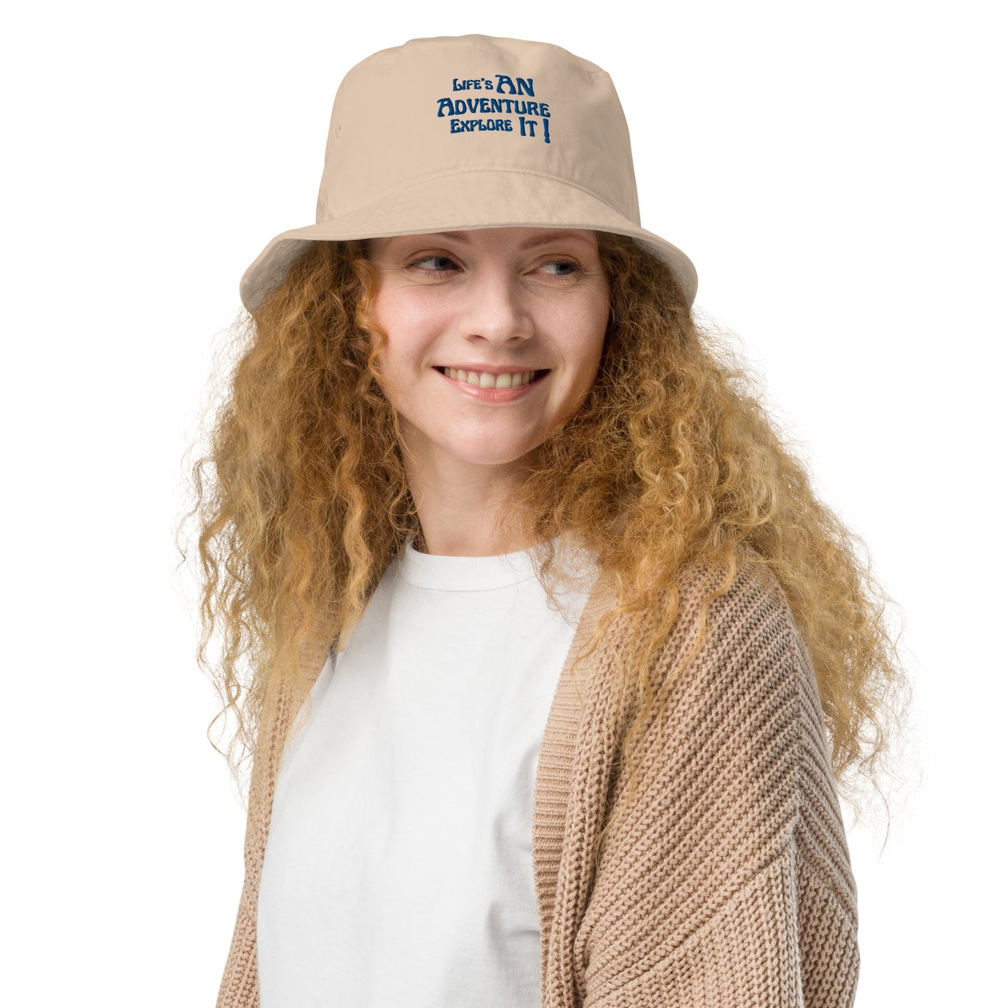 Life's-An-Adventure-Explore-It - Organic bucket hat