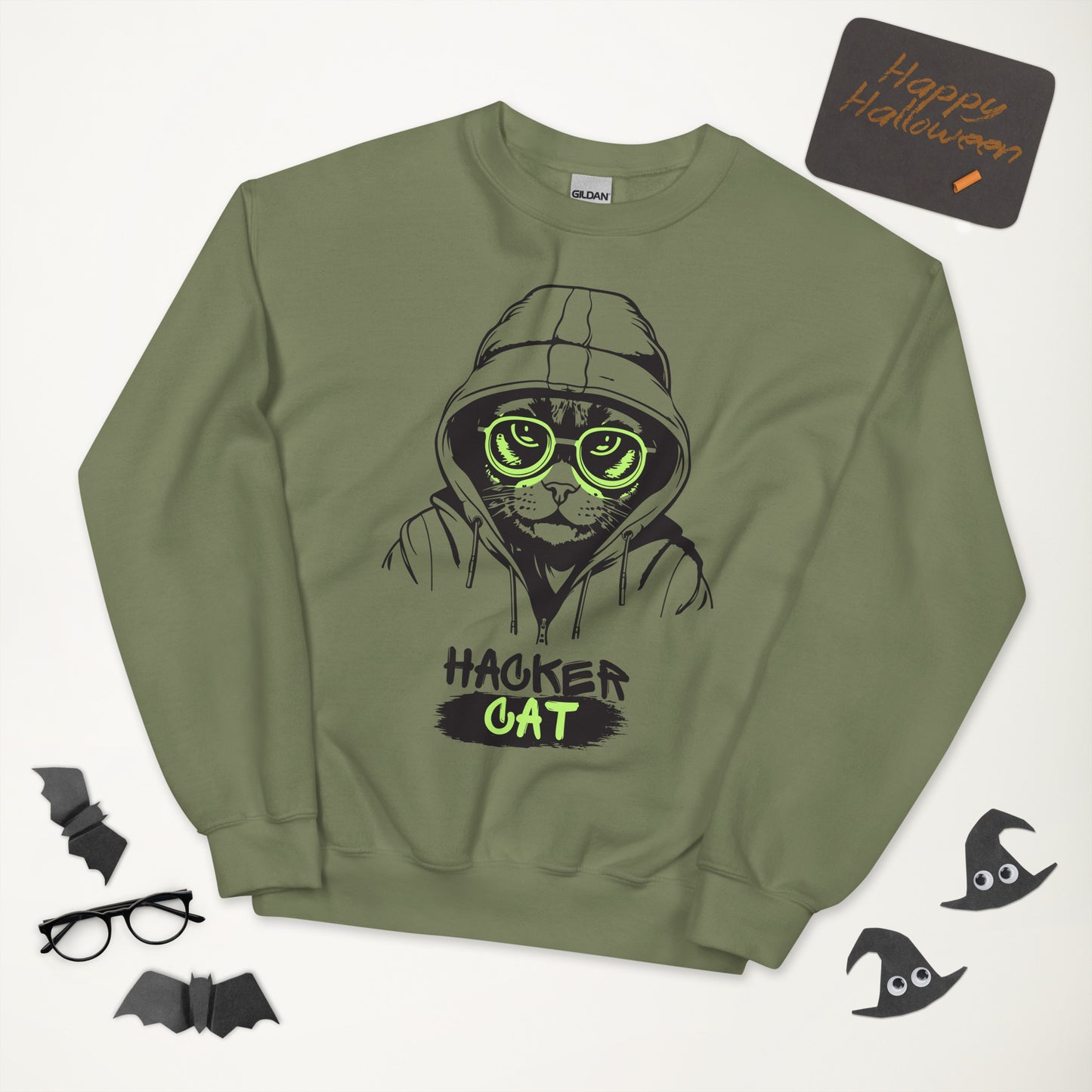 Hacker Cat - Unisex Sweatshirt