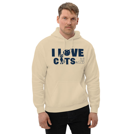 I Love Cats - Unisex Hoodie