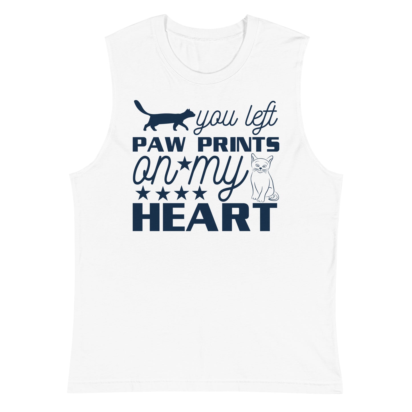 You Left Paw Prints On My Heart - Muscle Shirt