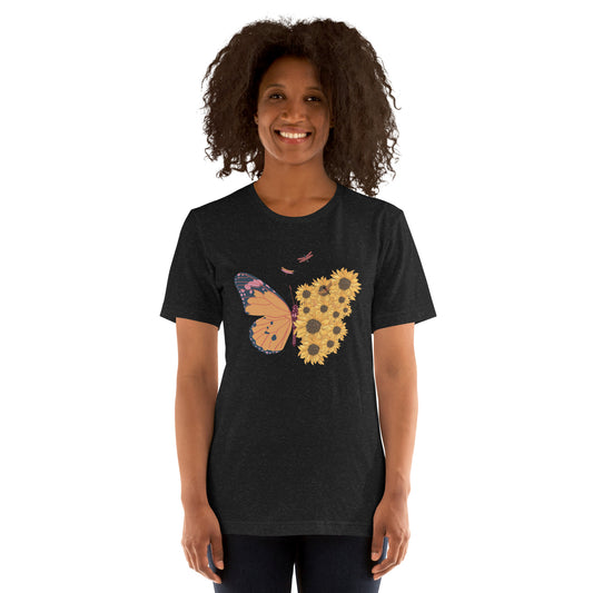 Butterfly And Sunflower - Unisex t-shirt