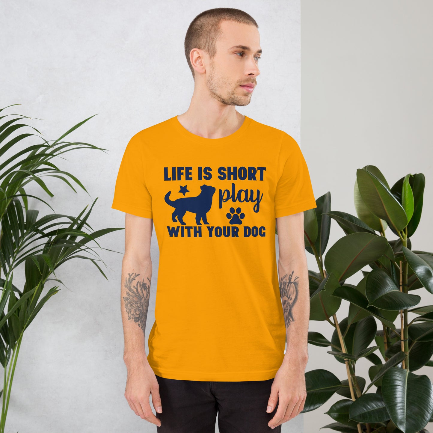 Life Is Short Play With Your Dog - Unisex t-shirt