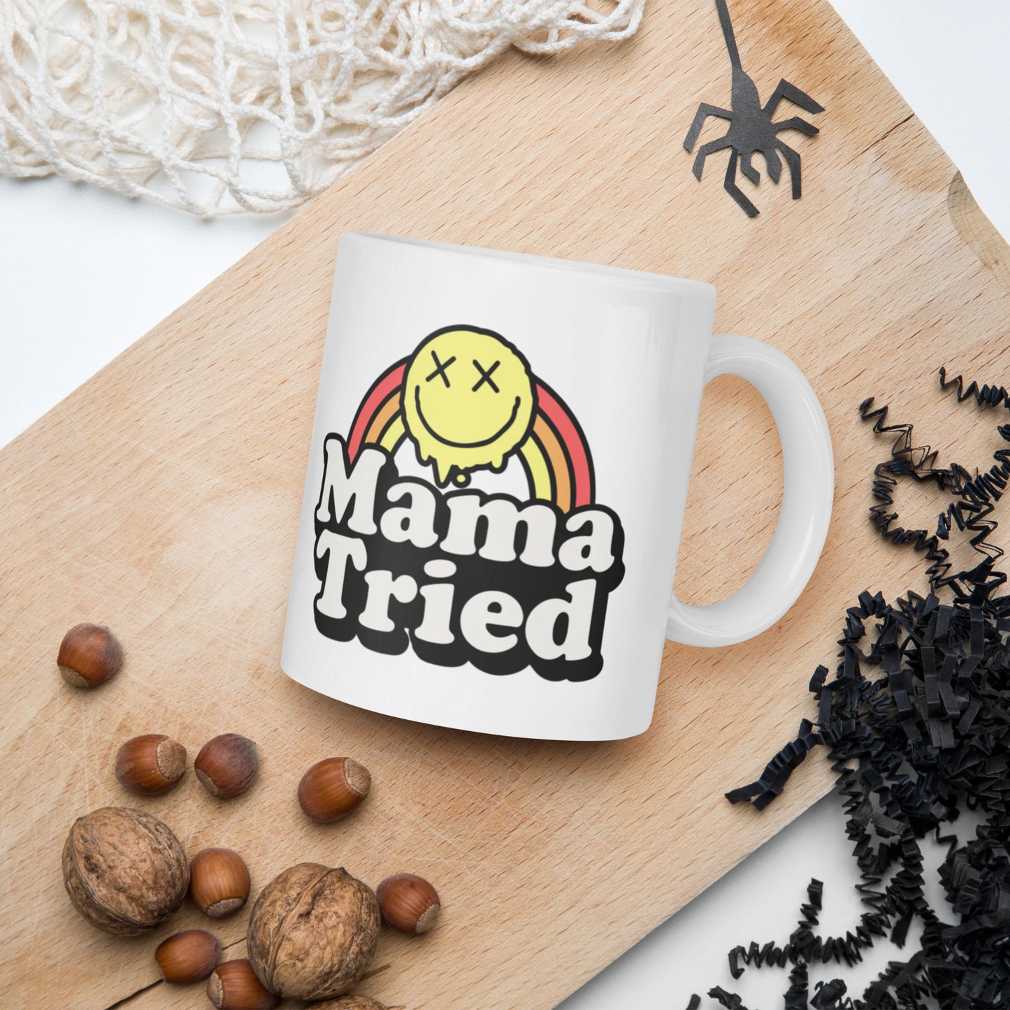 Mama Tried - White glossy mug