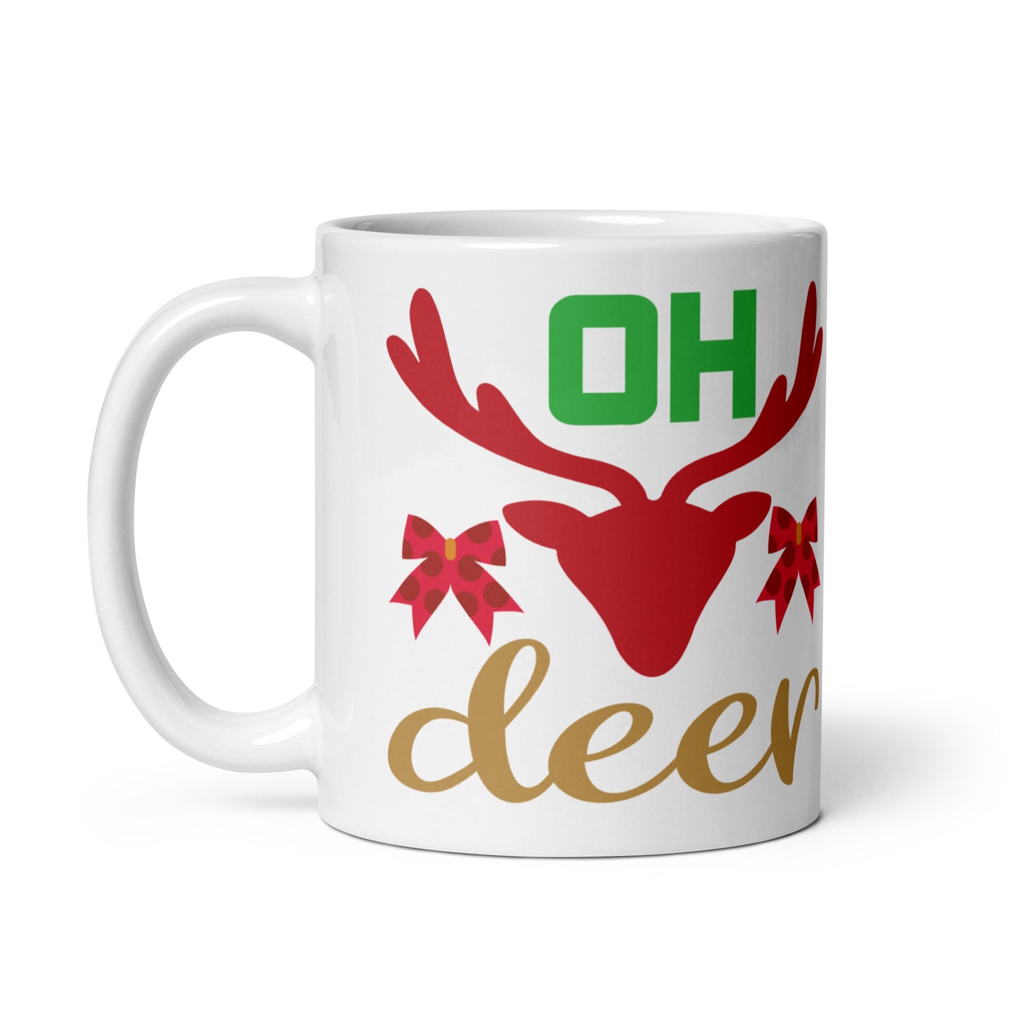 Oh Deer - White glossy mug