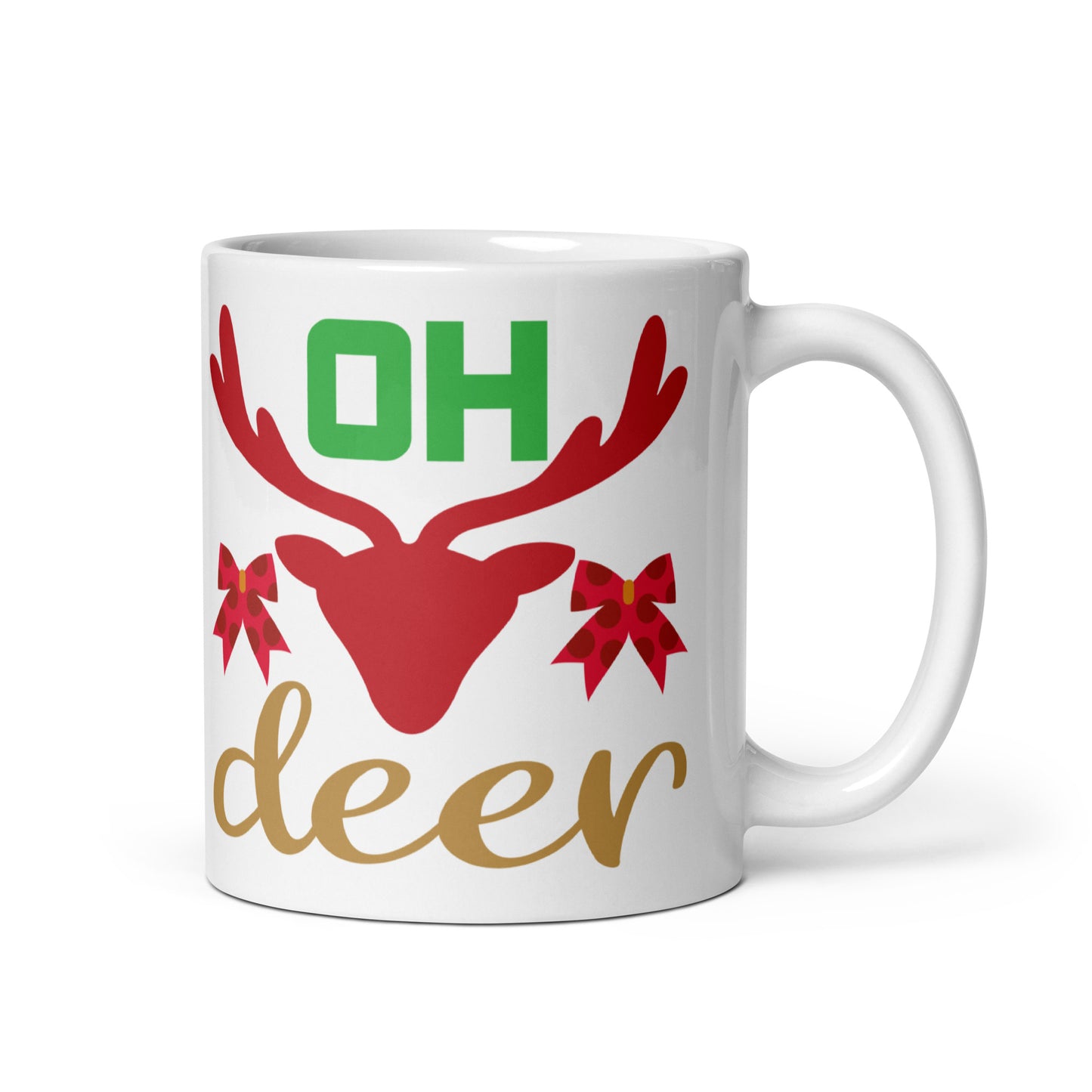 Oh Deer - White glossy mug