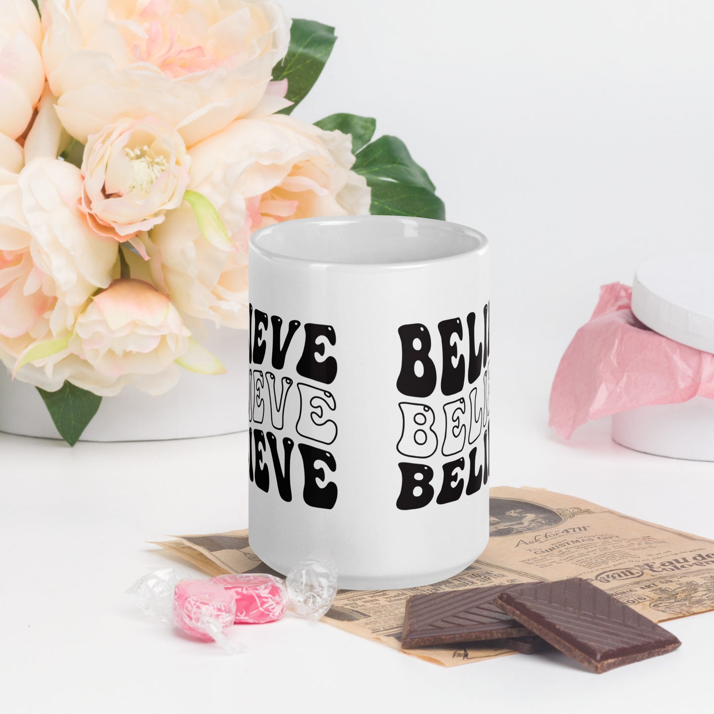 Believe - White glossy mug