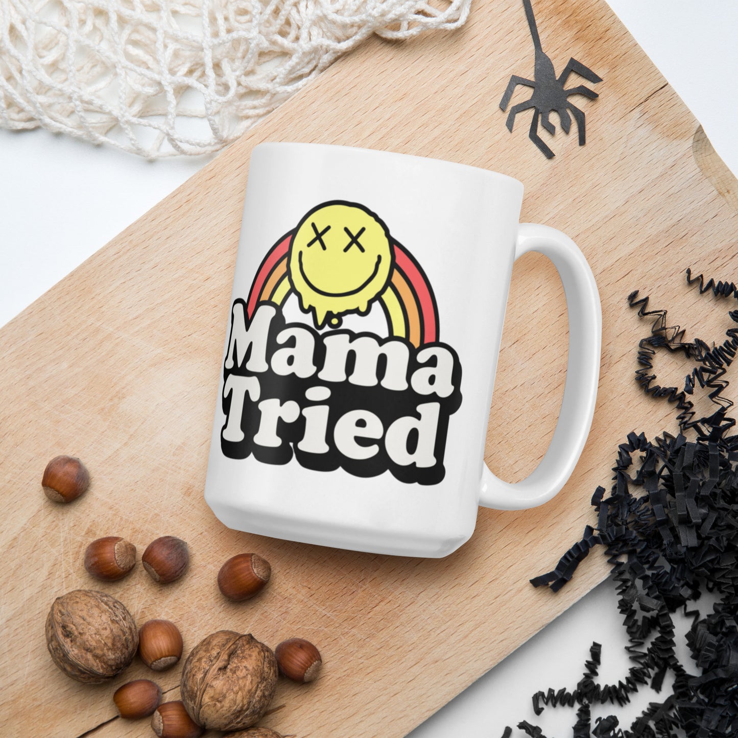 Mama Tried - White glossy mug