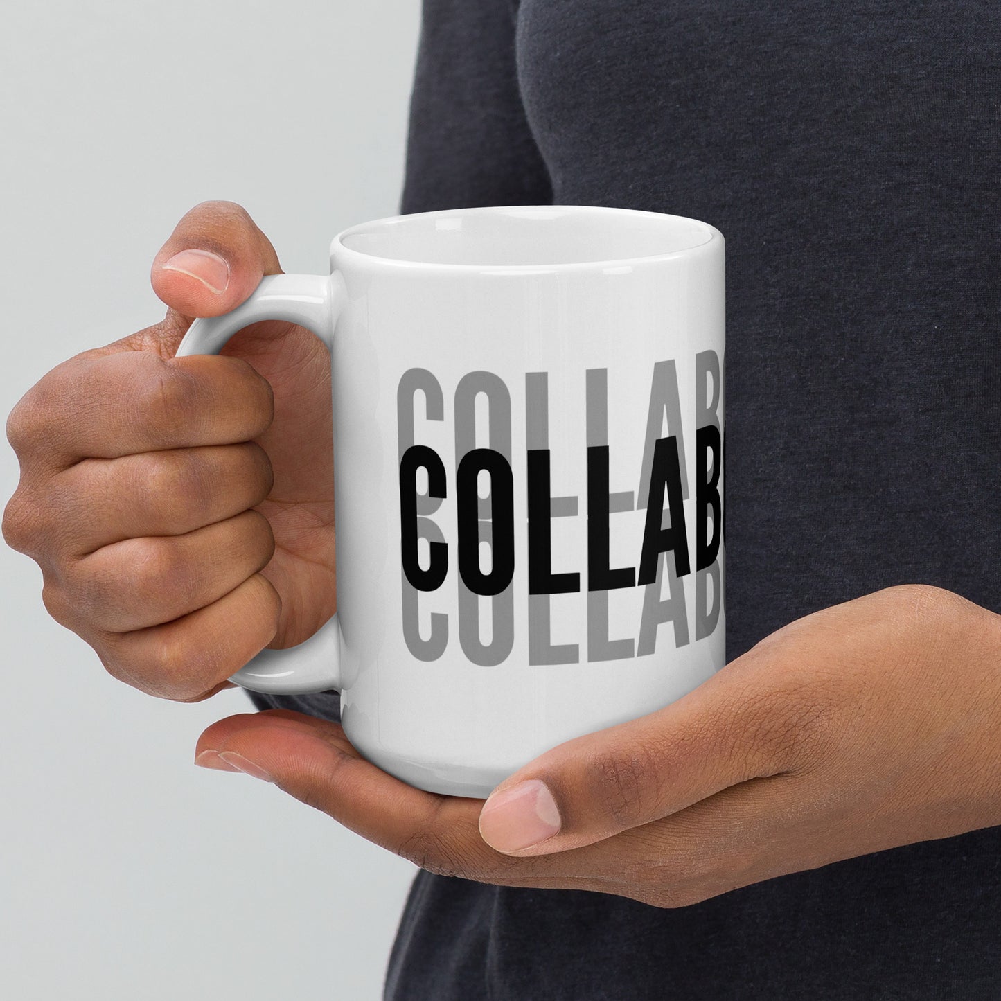 COLLABORATION - White glossy mug