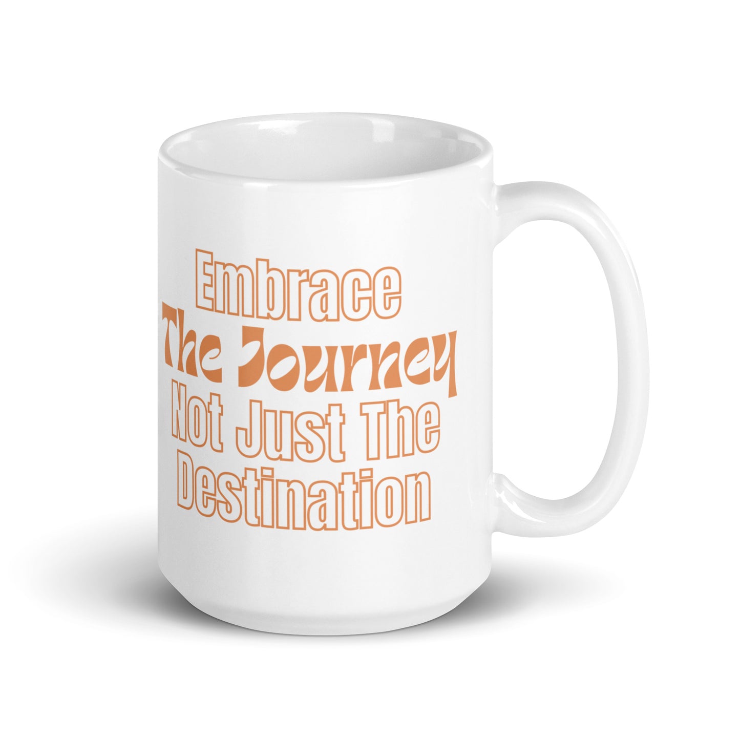 Embrace-The-Journey-Not-Just-The-Destination - White glossy mug