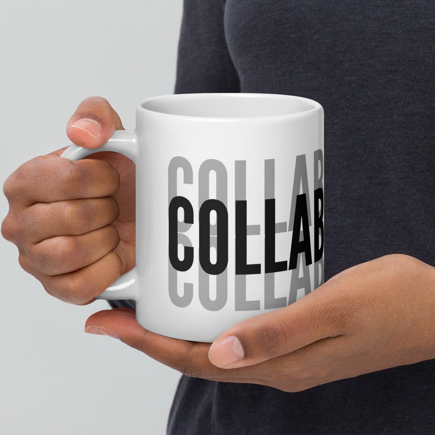 COLLABORATION - White glossy mug