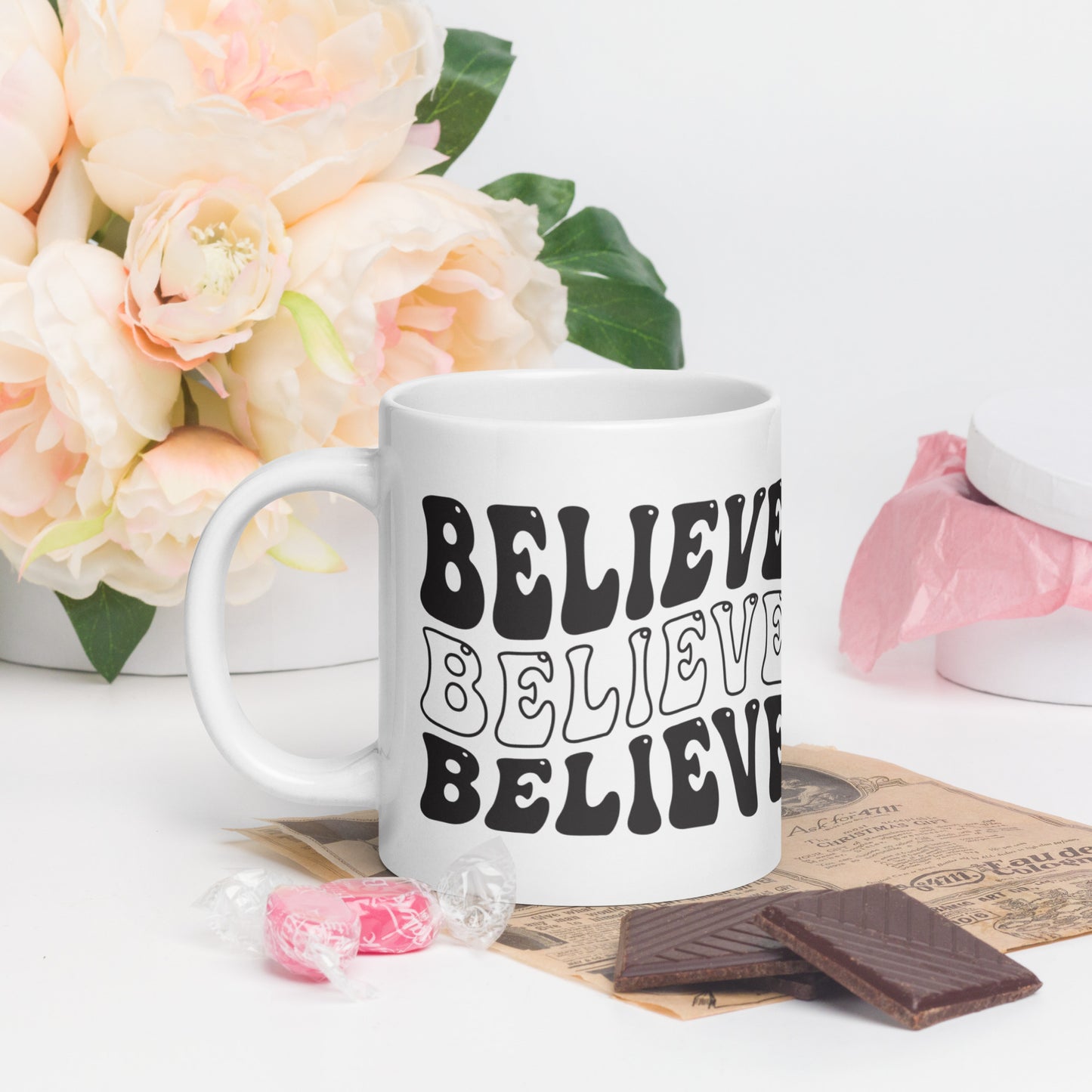 Believe - White glossy mug