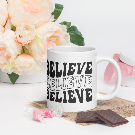 Believe - White glossy mug