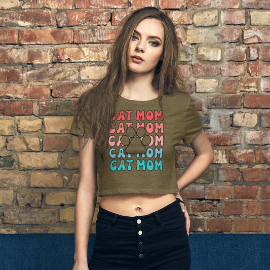 Cat Mom - Women’s Crop Tee