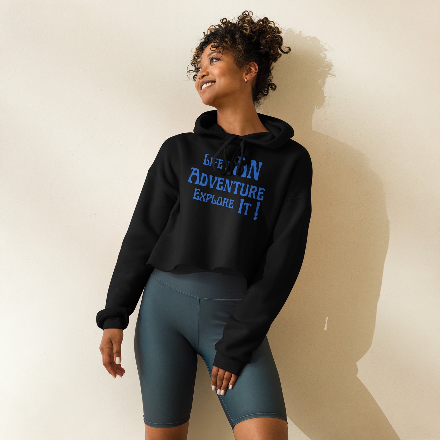 Life's-An-Adventure-Explore-It - Crop Hoodie