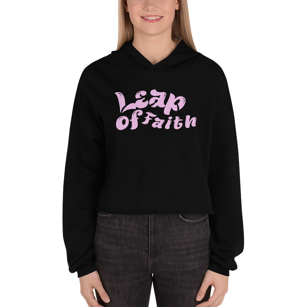 Leap-Of-Faith - Crop Hoodie