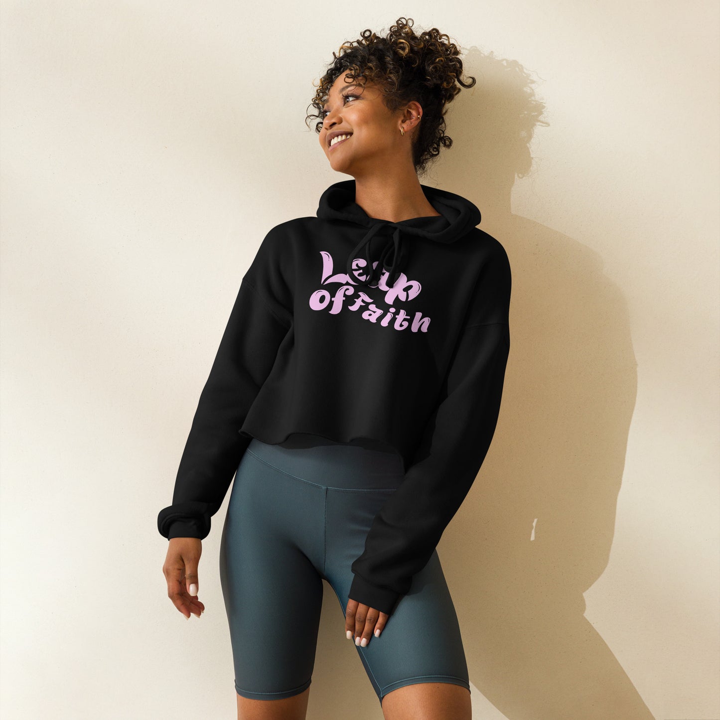 Leap-Of-Faith - Crop Hoodie