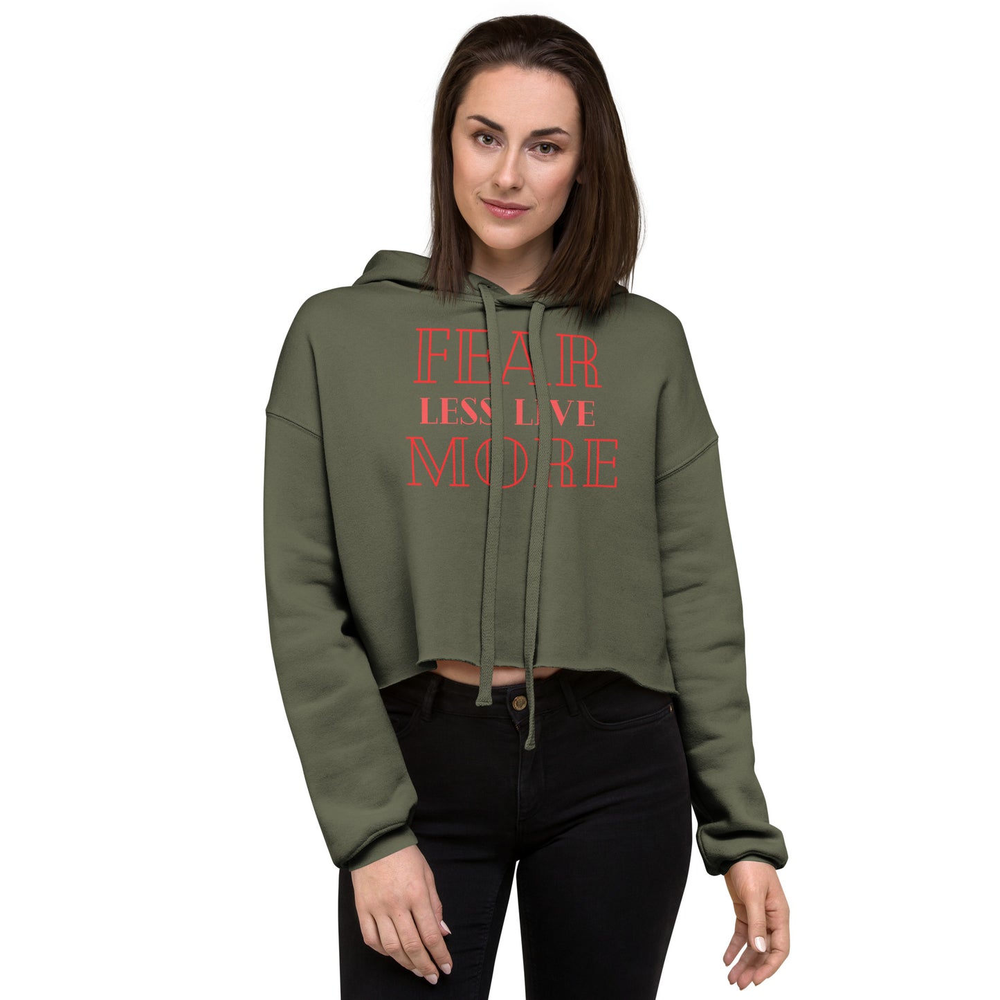 Fear-Less-Live-More - Crop Hoodie