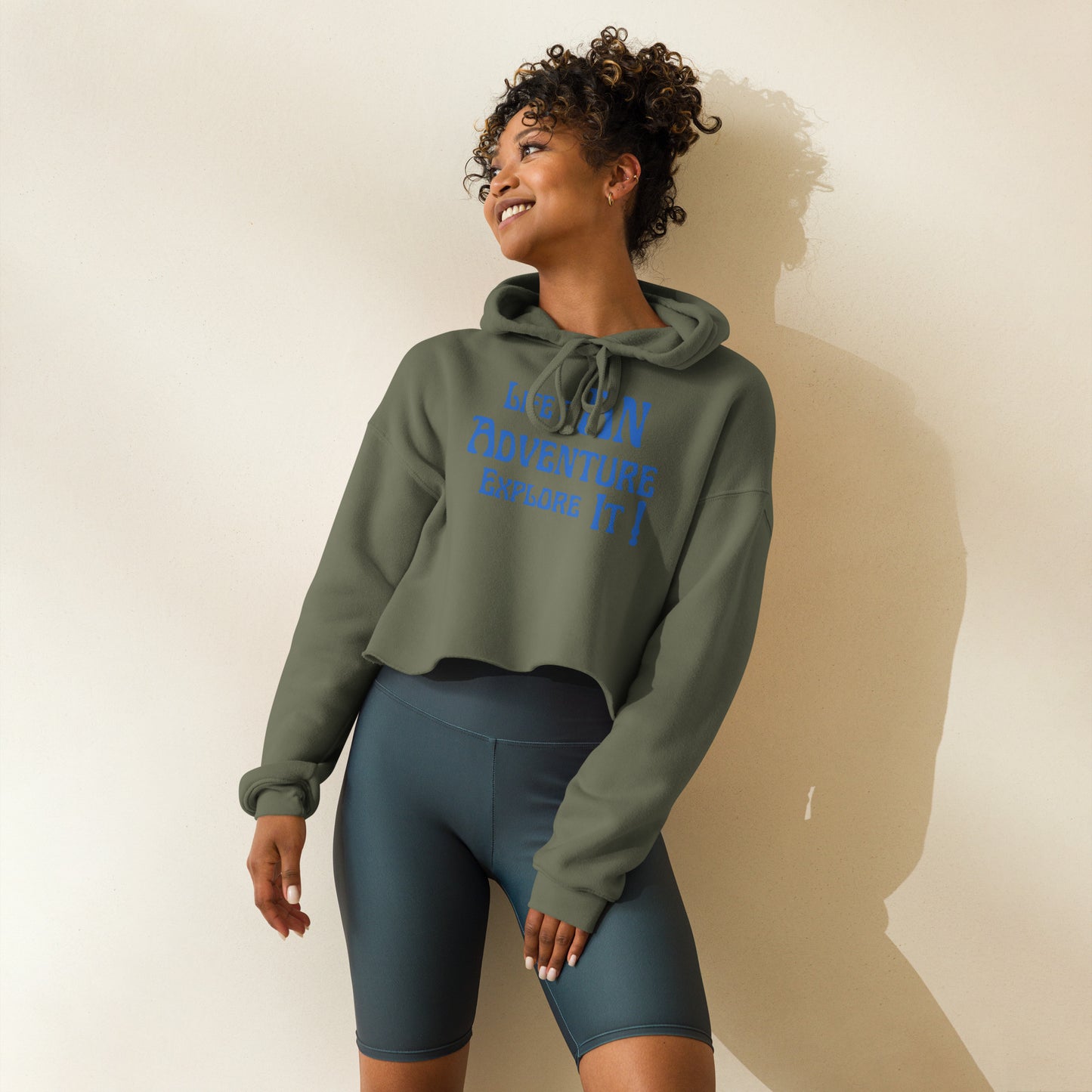 Life's-An-Adventure-Explore-It - Crop Hoodie