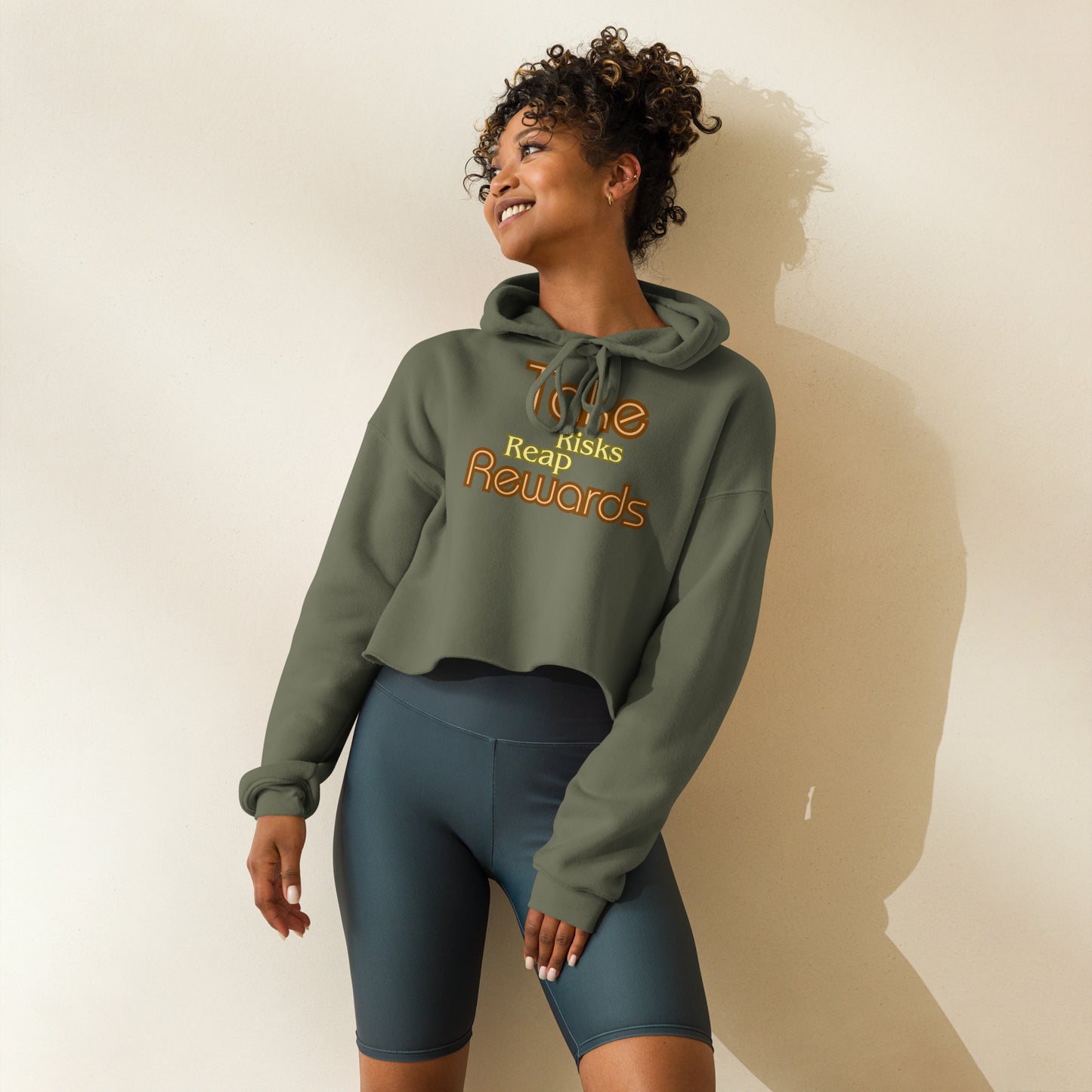 Take-Risks-Reap-Rewards - Crop Hoodie