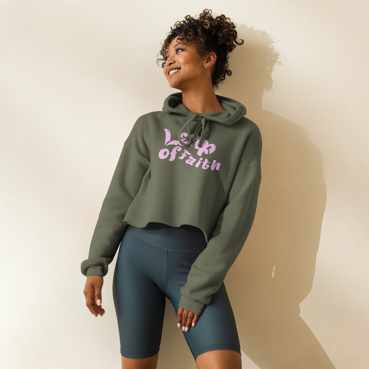 Leap-Of-Faith - Crop Hoodie