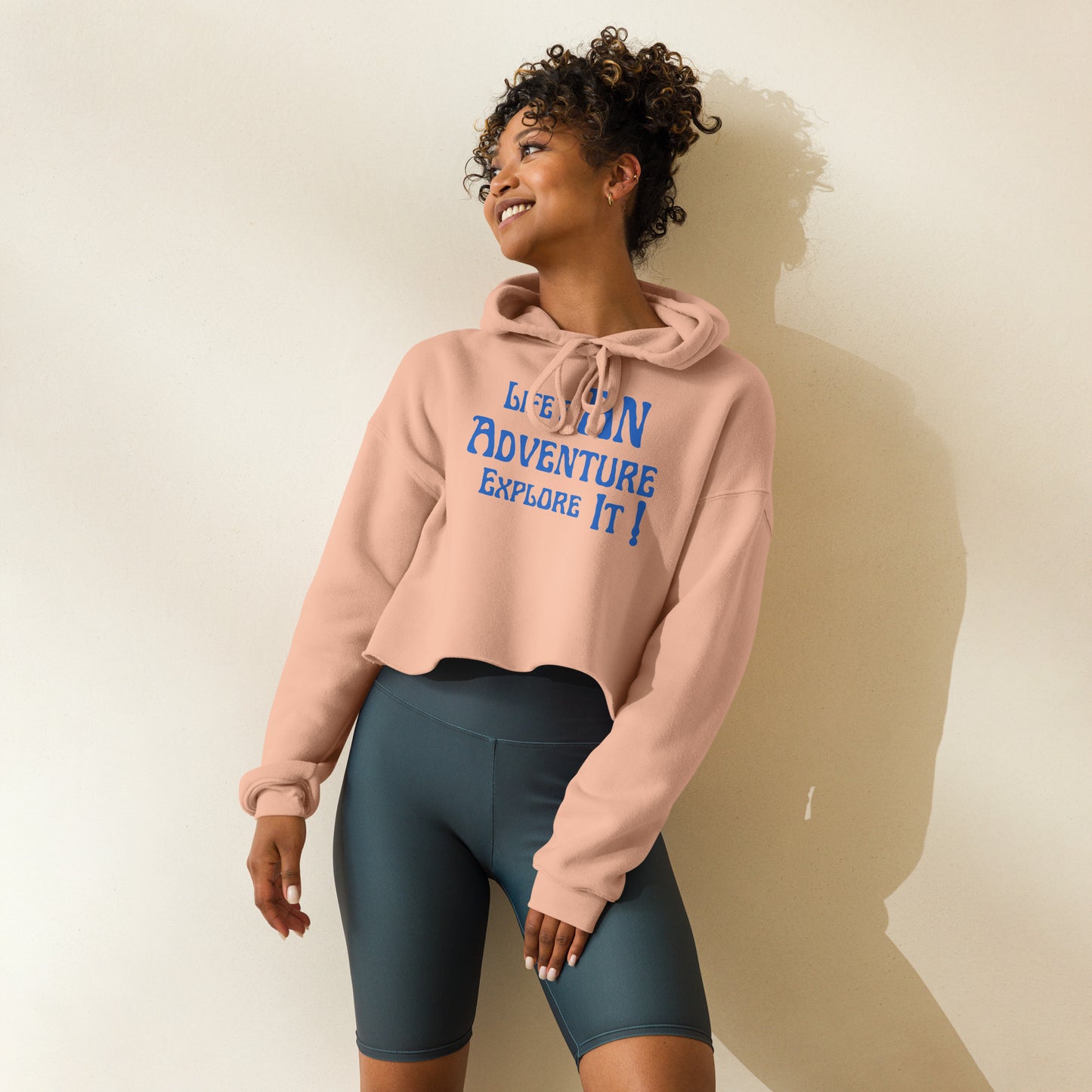 Life's-An-Adventure-Explore-It - Crop Hoodie