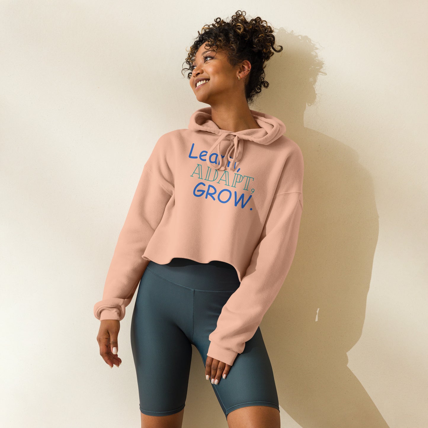 Learn-Adapt-Grow - Crop Hoodie