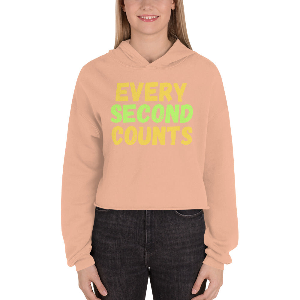 Every-Second-Counts - Crop Hoodie