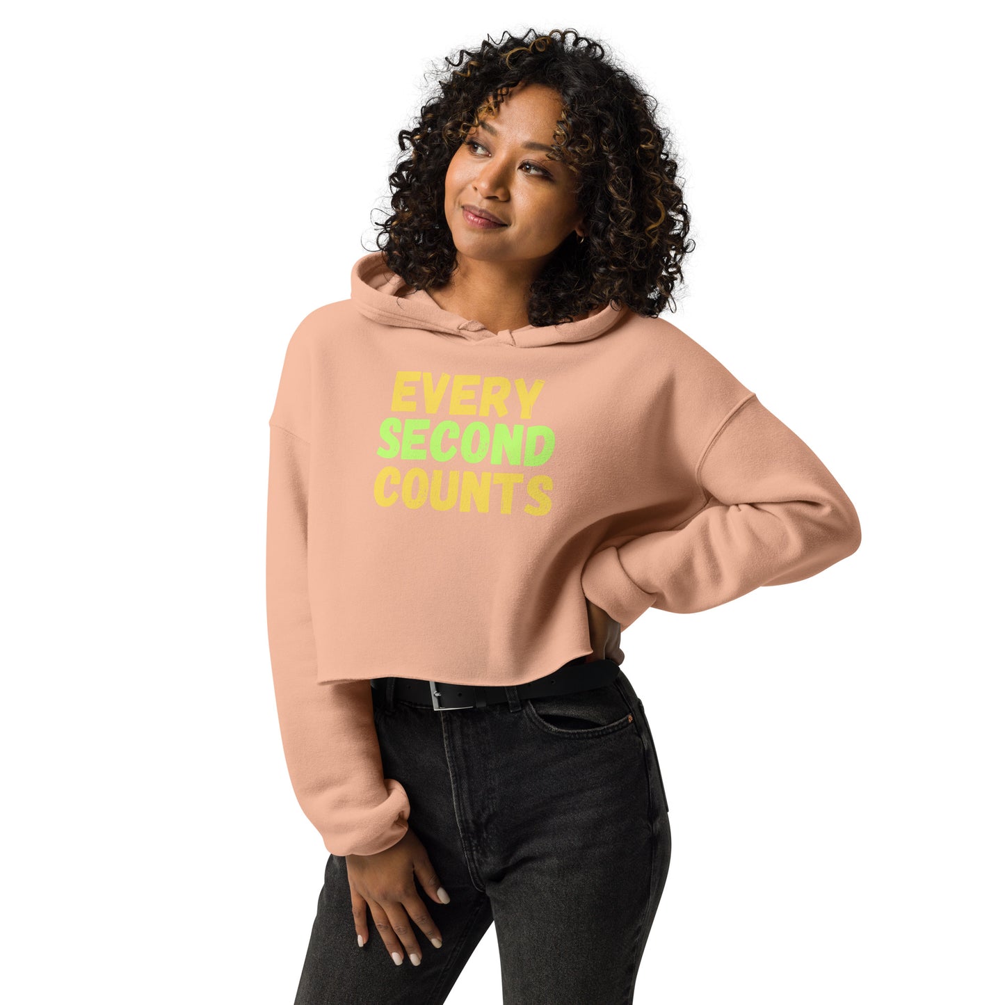 Every-Second-Counts - Crop Hoodie