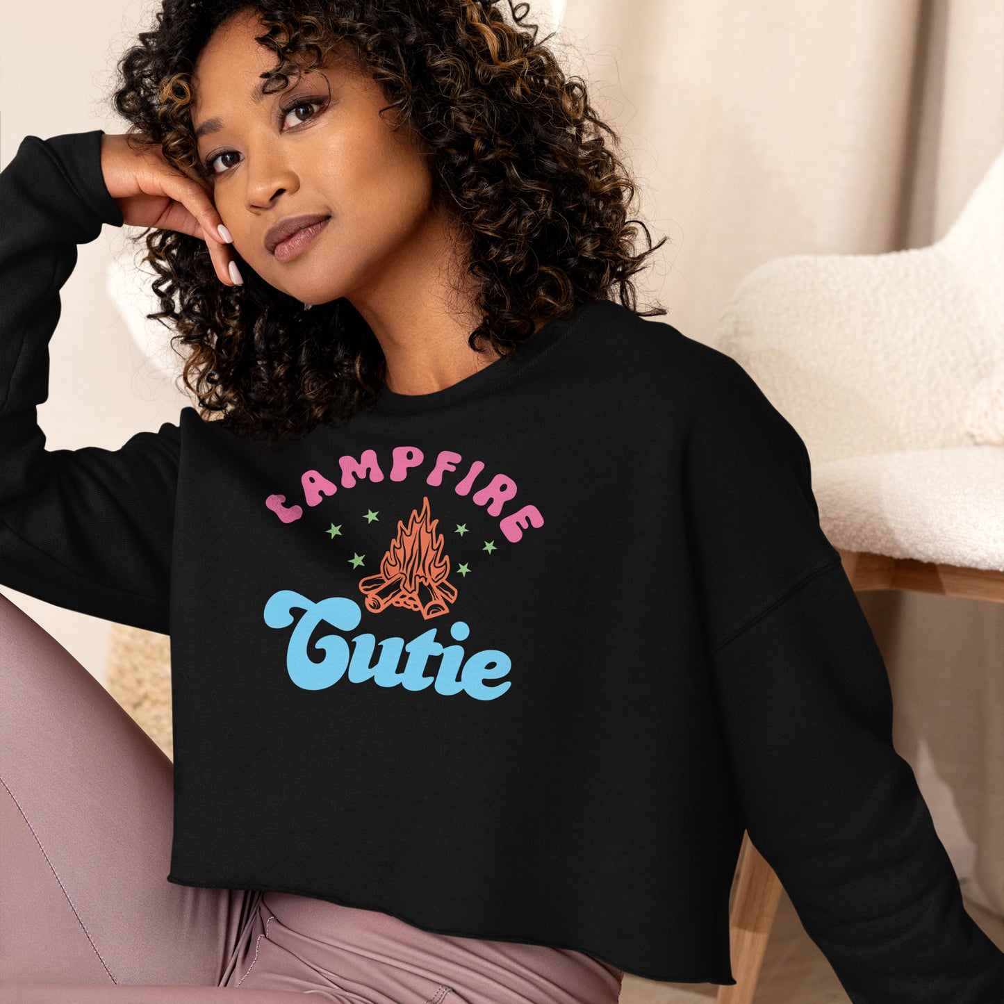 Campfire Cutie - Crop Sweatshirt