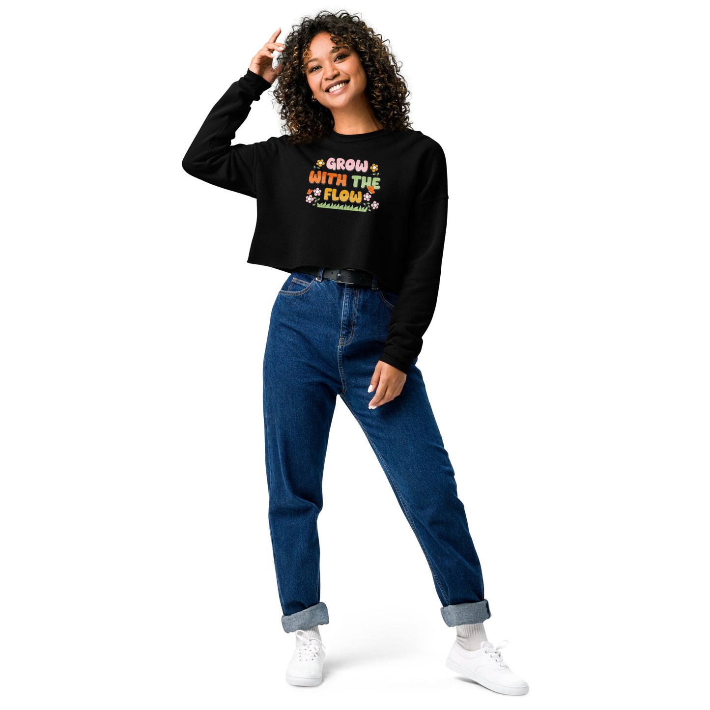 Grow With The Flow - Crop Sweatshirt