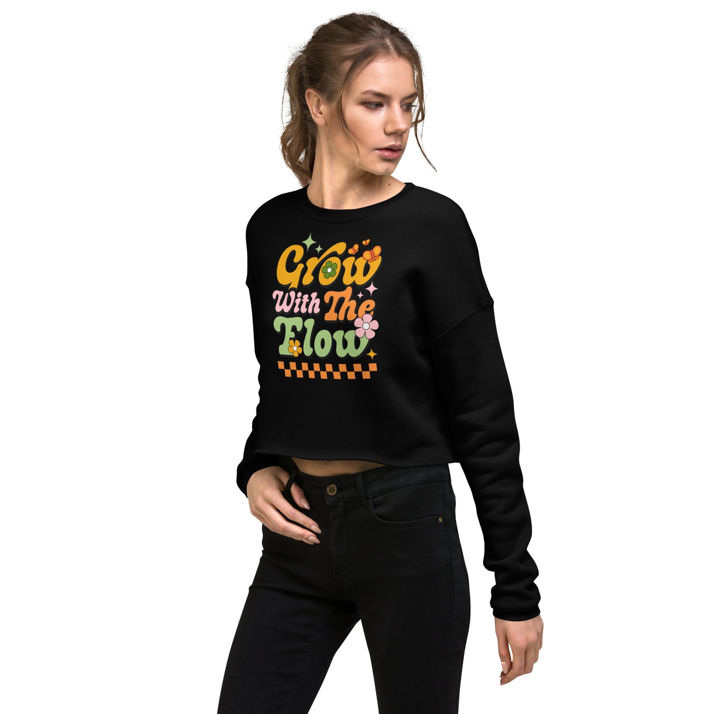 Grow With The Flow - Crop Sweatshirt