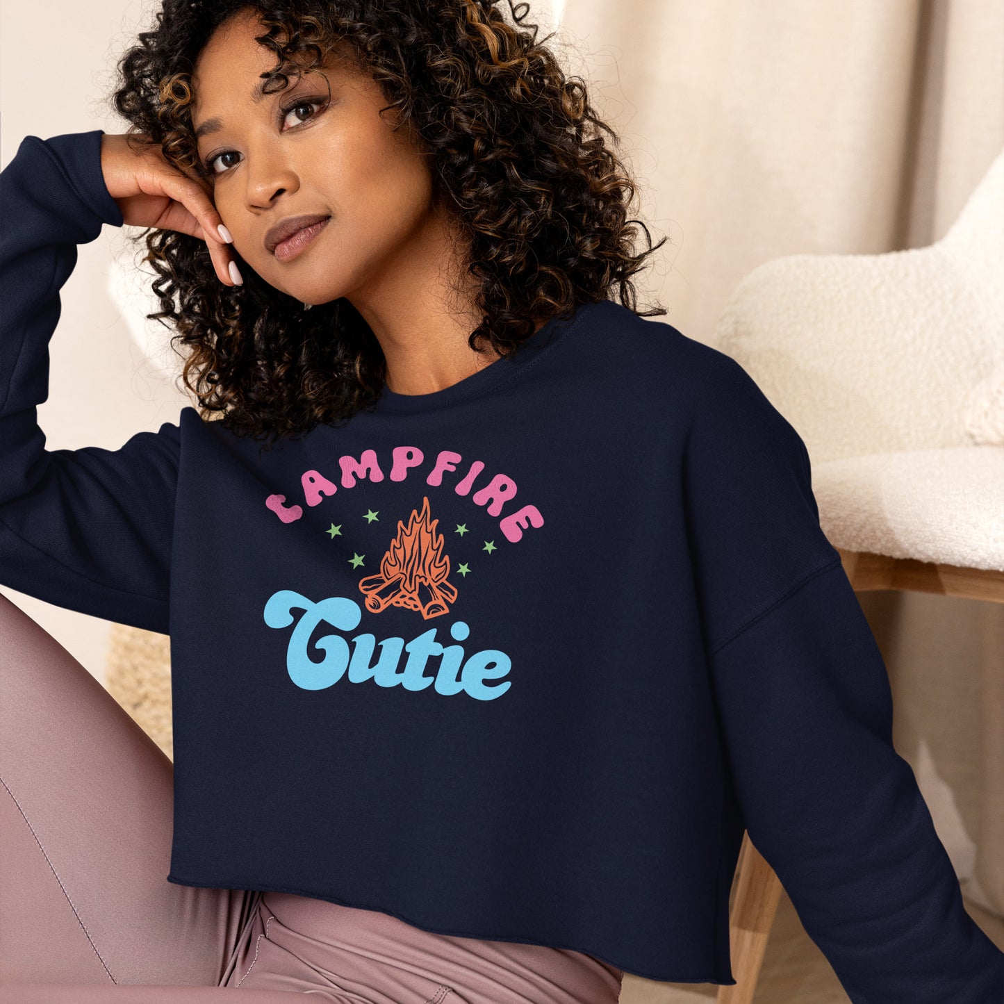 Campfire Cutie - Crop Sweatshirt