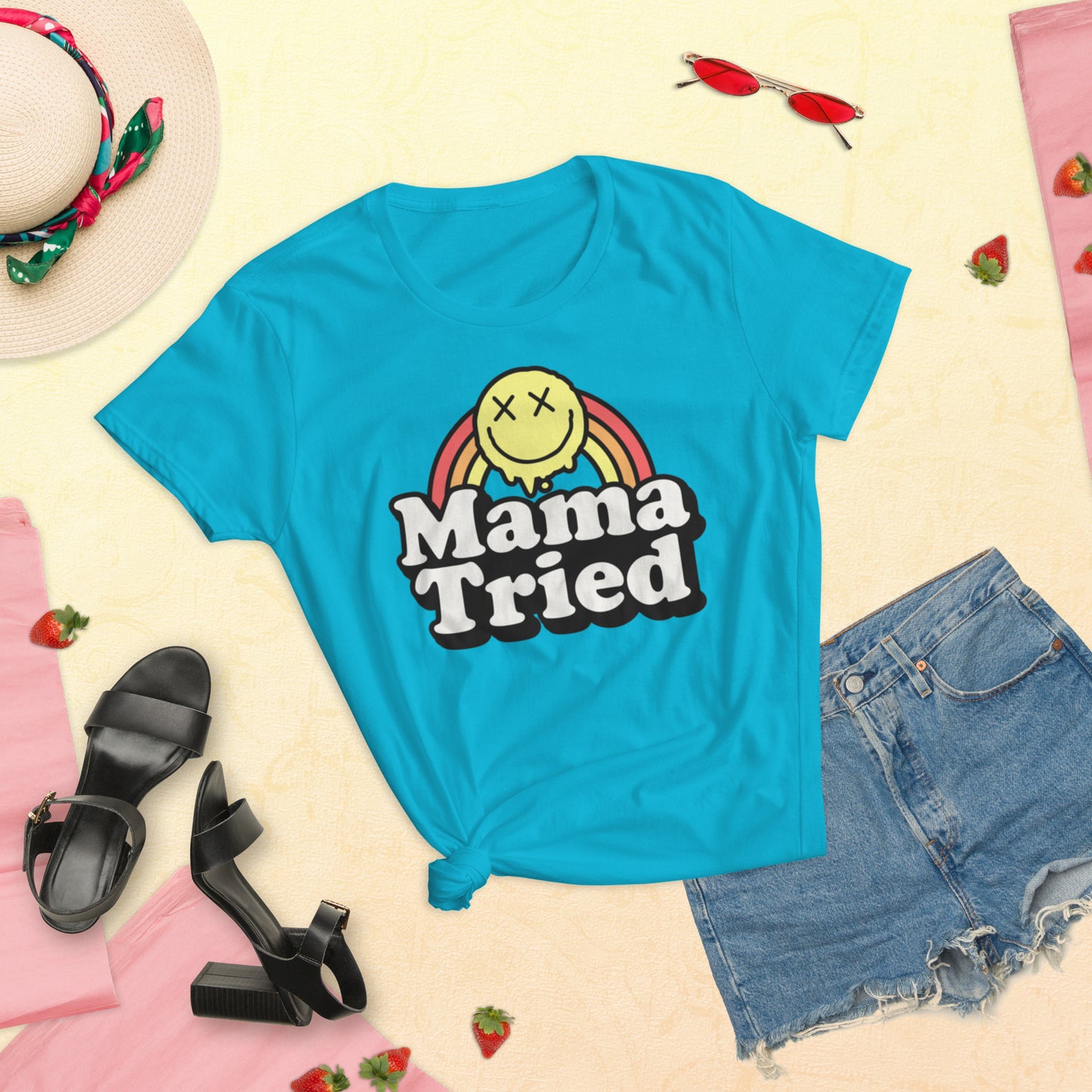 Mama Tries - Women's short sleeve t-shirt